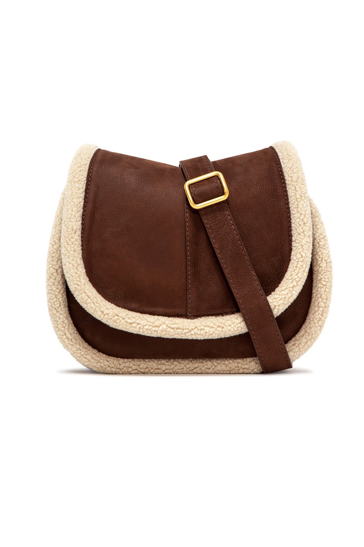 Gianni Chiarini Helena Shearling Kürk Detaylı Süet Deri Çanta-Libas Trendy Fashion Store