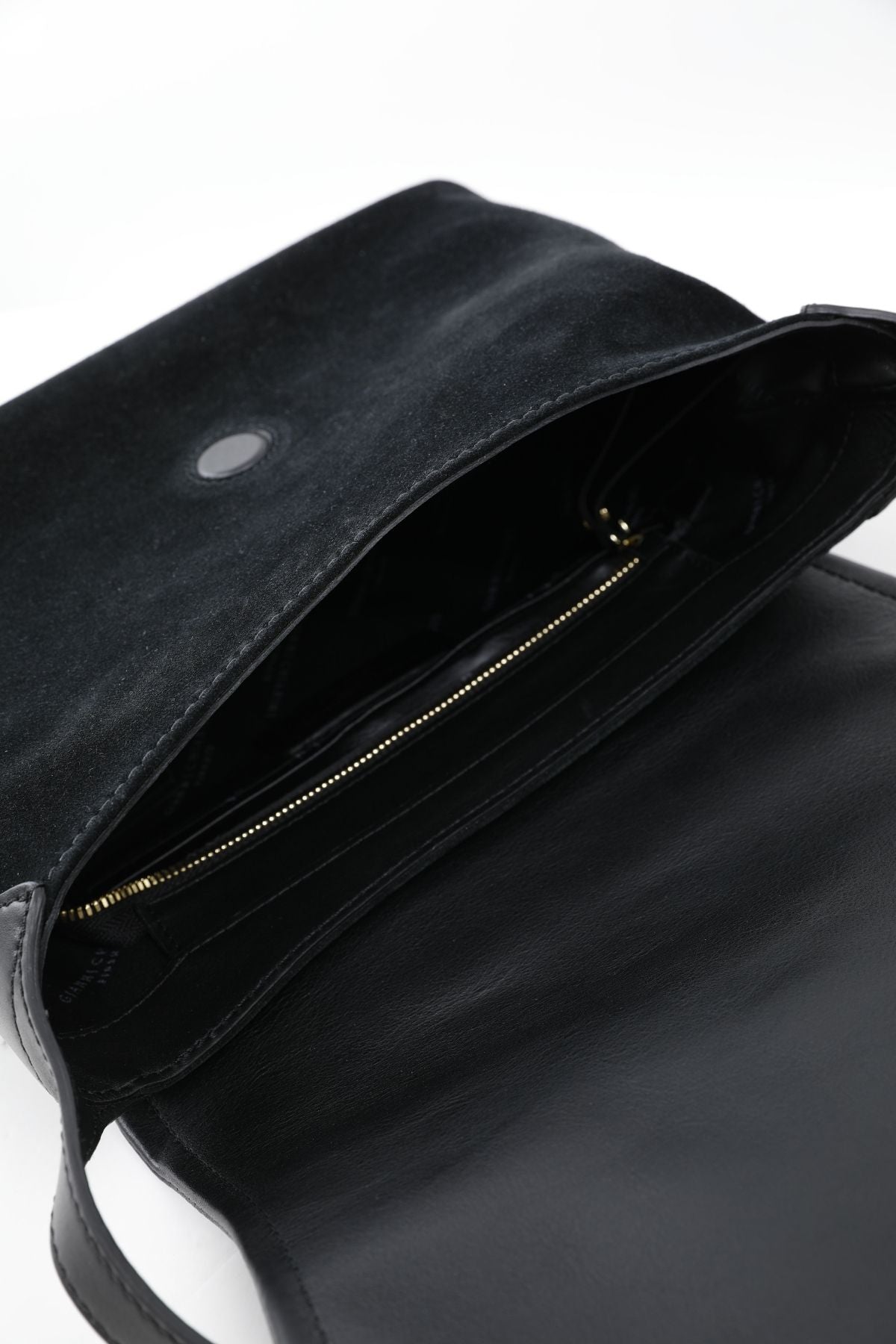 Gianni Chiarini Demi Deri Kapaklı Süet Çanta-Libas Trendy Fashion Store