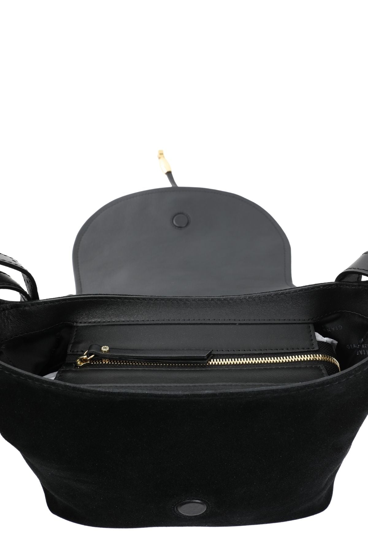 Gianni Chiarini Demi Deri Kapaklı Süet Çanta-Libas Trendy Fashion Store