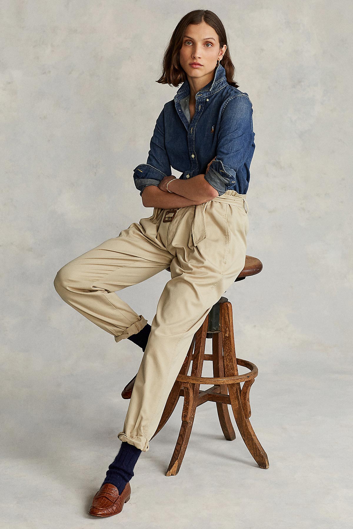 Polo Ralph Lauren Custom Fit Denim Gömlek-Libas Trendy Fashion Store