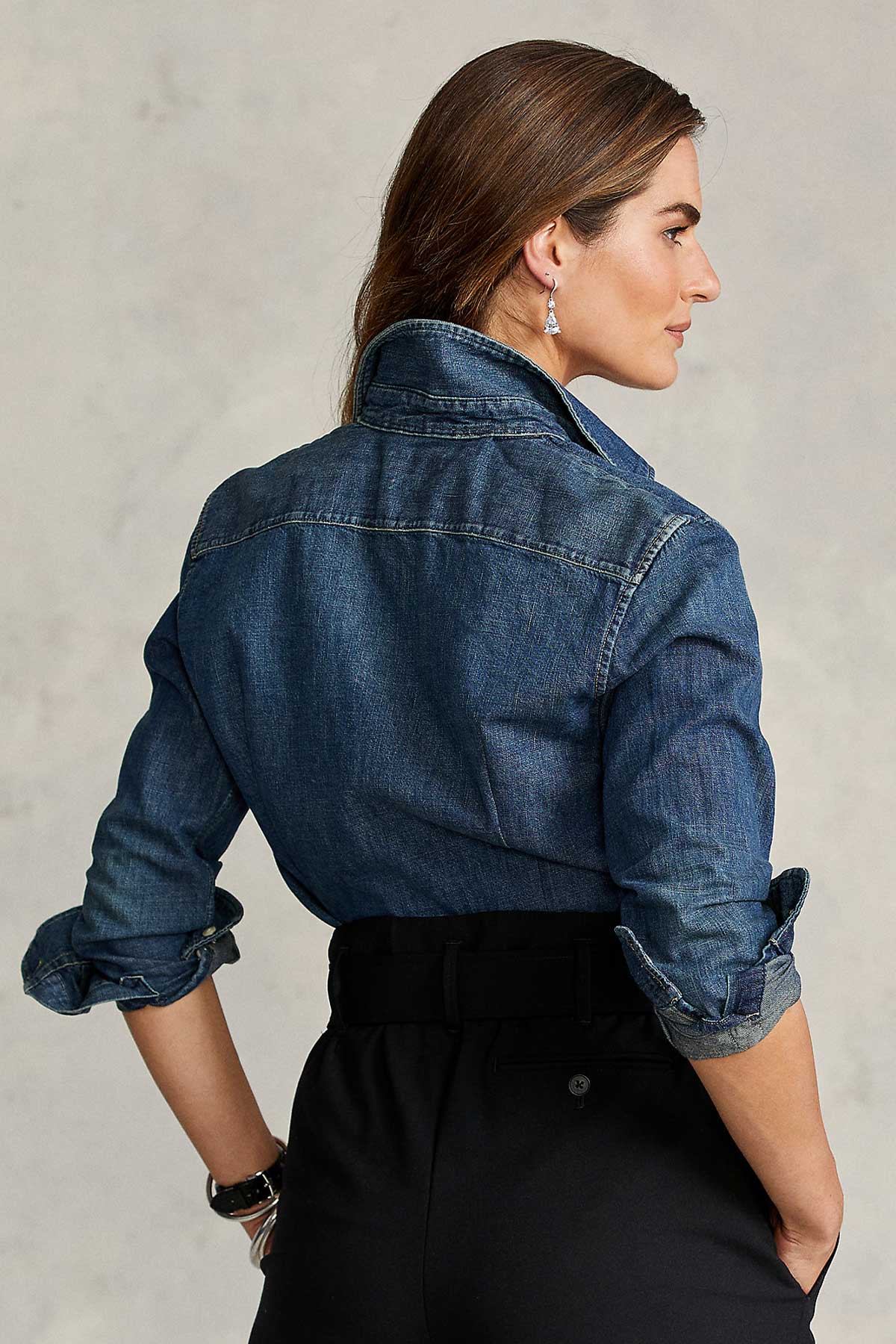 Polo Ralph Lauren Custom Fit Denim Gömlek-Libas Trendy Fashion Store