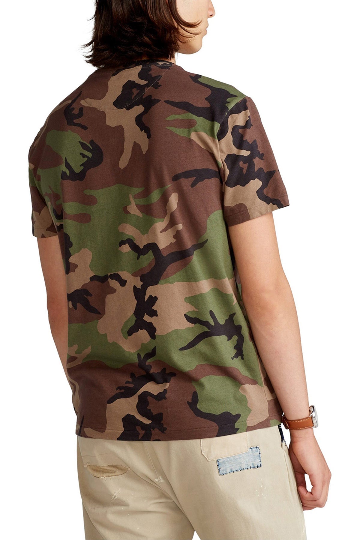 Polo Ralph Lauren Custom Slim Fit Kamuflaj Desenli T-shirt-Libas Trendy Fashion Store