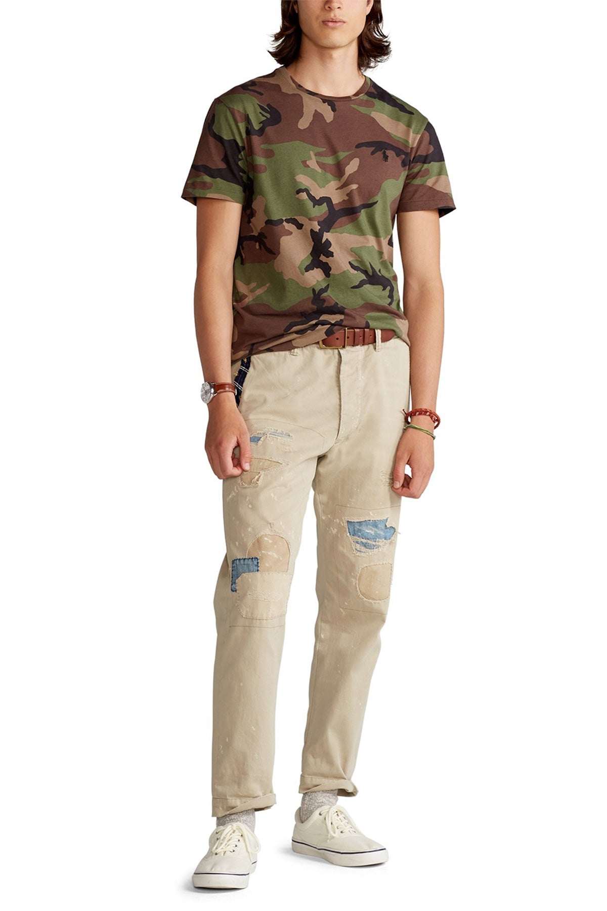 Polo Ralph Lauren Custom Slim Fit Kamuflaj Desenli T-shirt-Libas Trendy Fashion Store