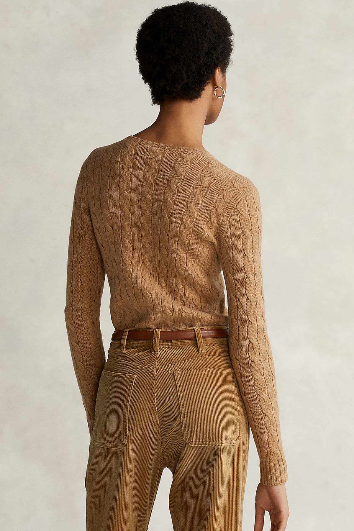 Polo Ralph Lauren Kaşmirli Yuvarlak Yaka Saç Örgü Triko-Libas Trendy Fashion Store