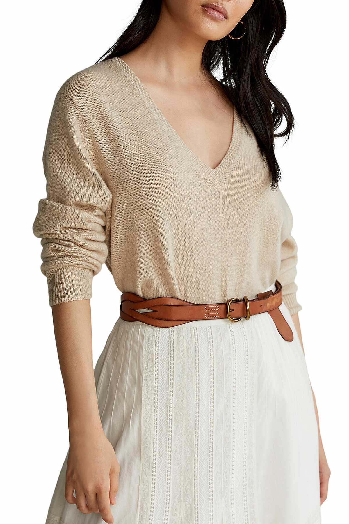 Polo Ralph Lauren V Yaka Kaşmirli Yün Triko-Libas Trendy Fashion Store