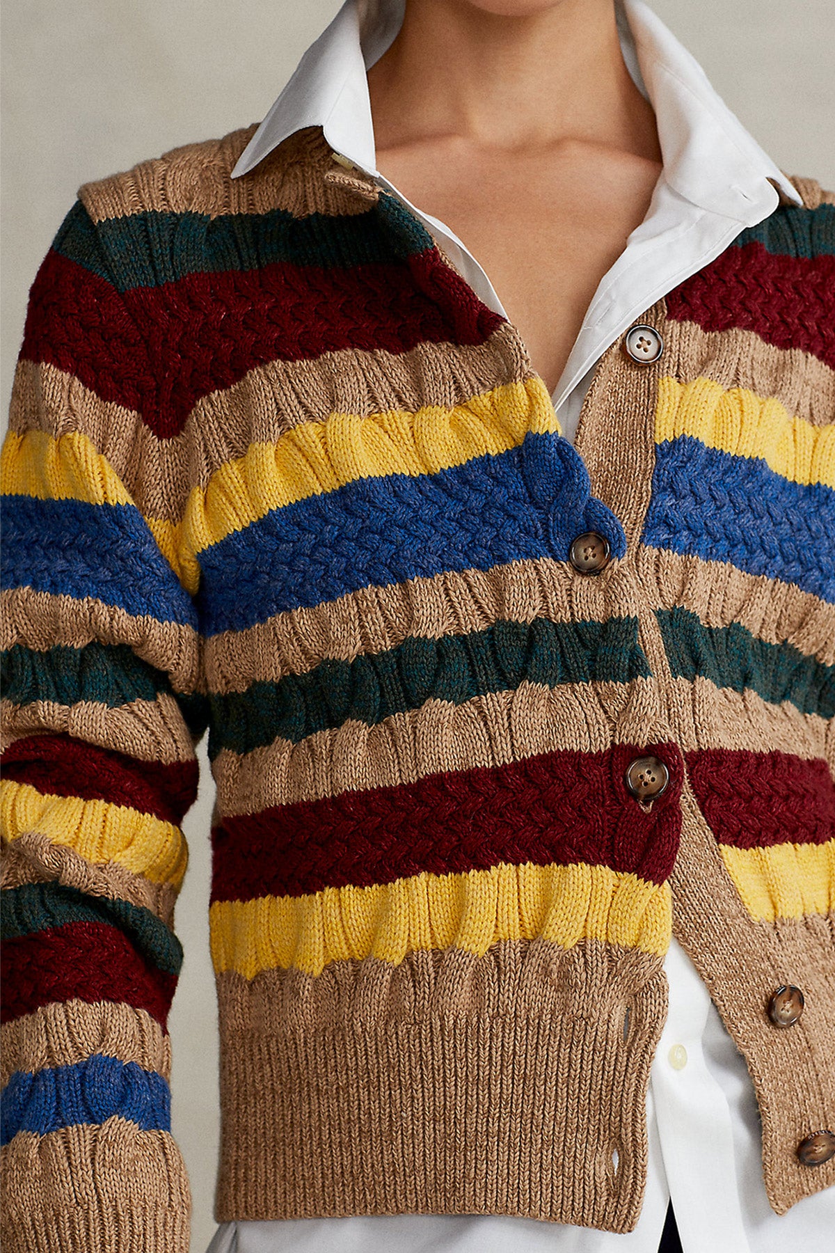 Polo Ralph Lauren Çok Renkli Saç Örgü Triko Ceket-Libas Trendy Fashion Store