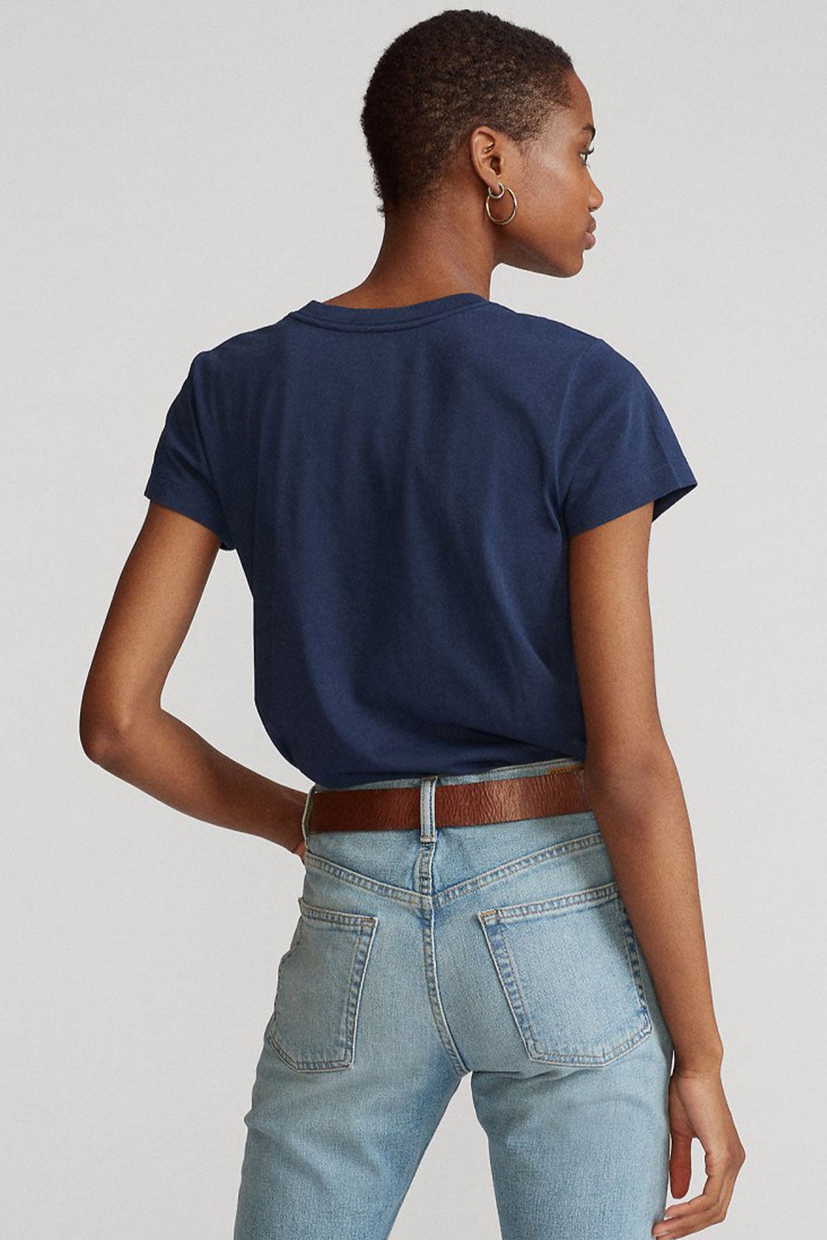 Polo Ralph Lauren Custom Fit V Yaka T-shirt-Libas Trendy Fashion Store