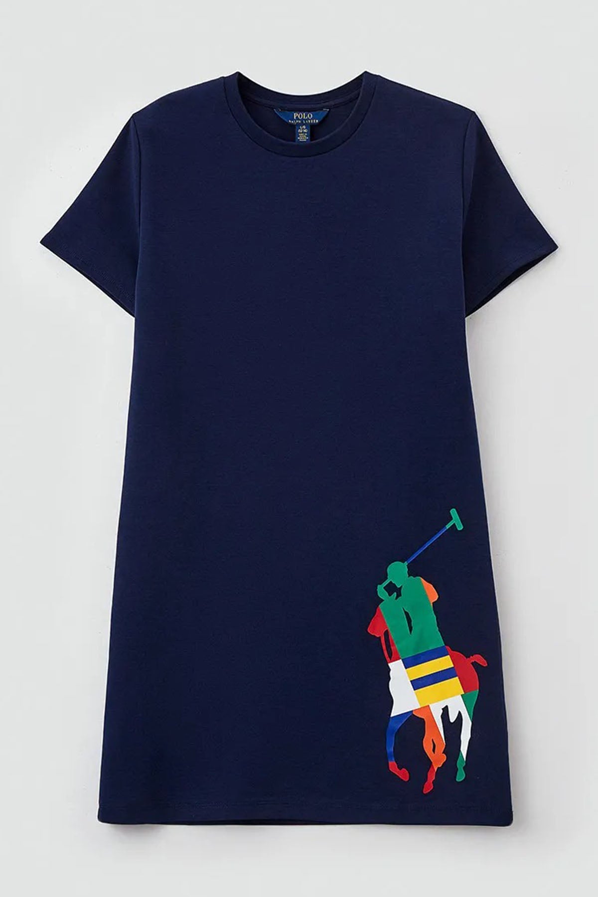 Polo Ralph Lauren Kids S-M Beden Kız Çocuk Big Pony Logolu Elbise-Libas Trendy Fashion Store