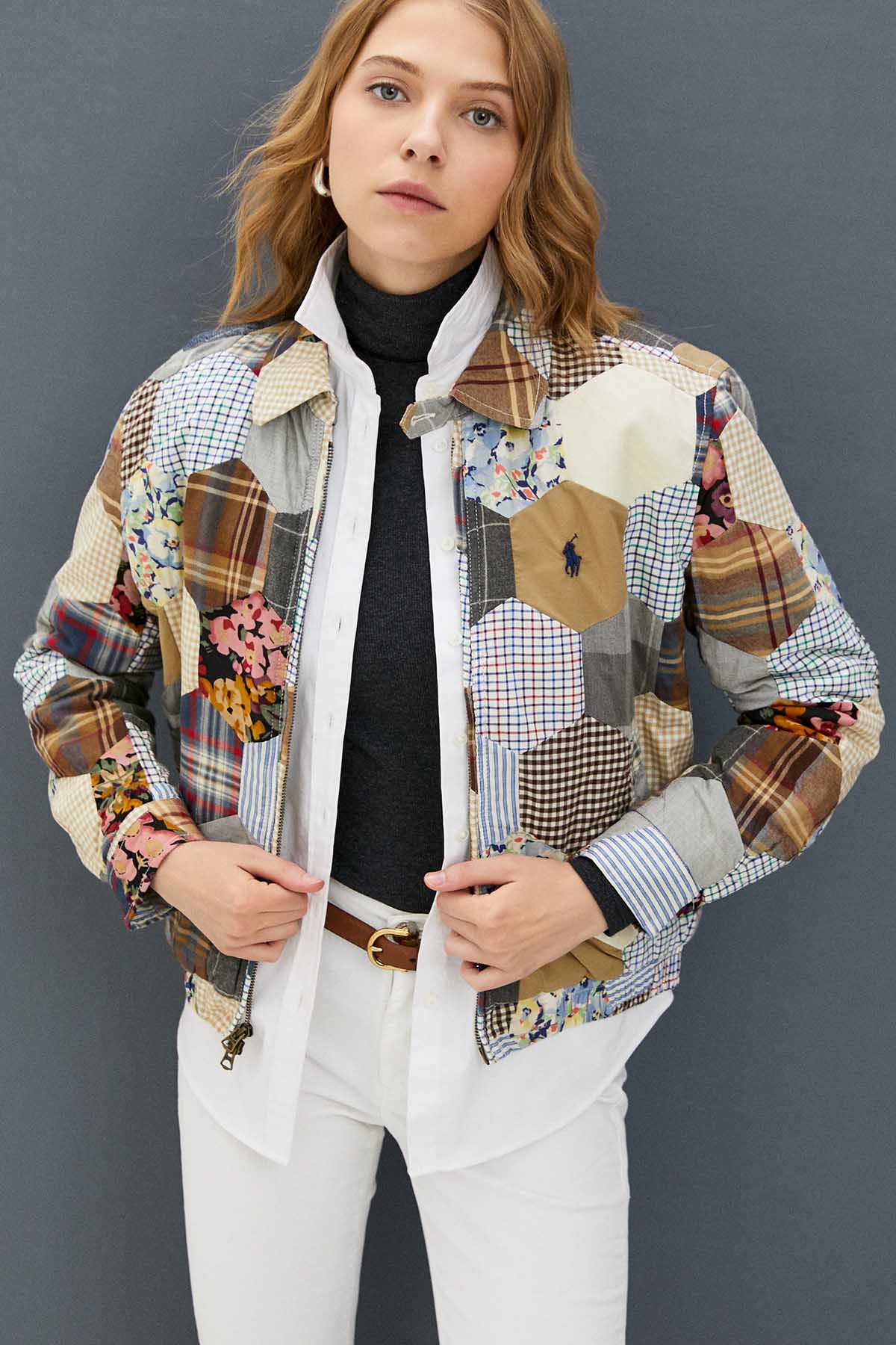 Polo Ralph Lauren Patchwork Desenli Dolgulu Ceket-Libas Trendy Fashion Store