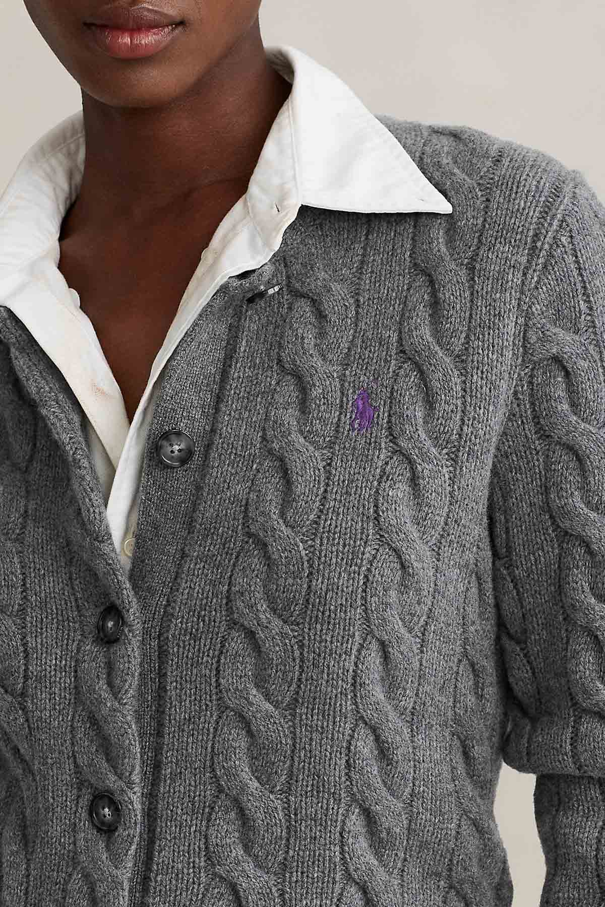 Polo Ralph Lauren Saç Örgü Kaşmirli Triko Ceket-Libas Trendy Fashion Store