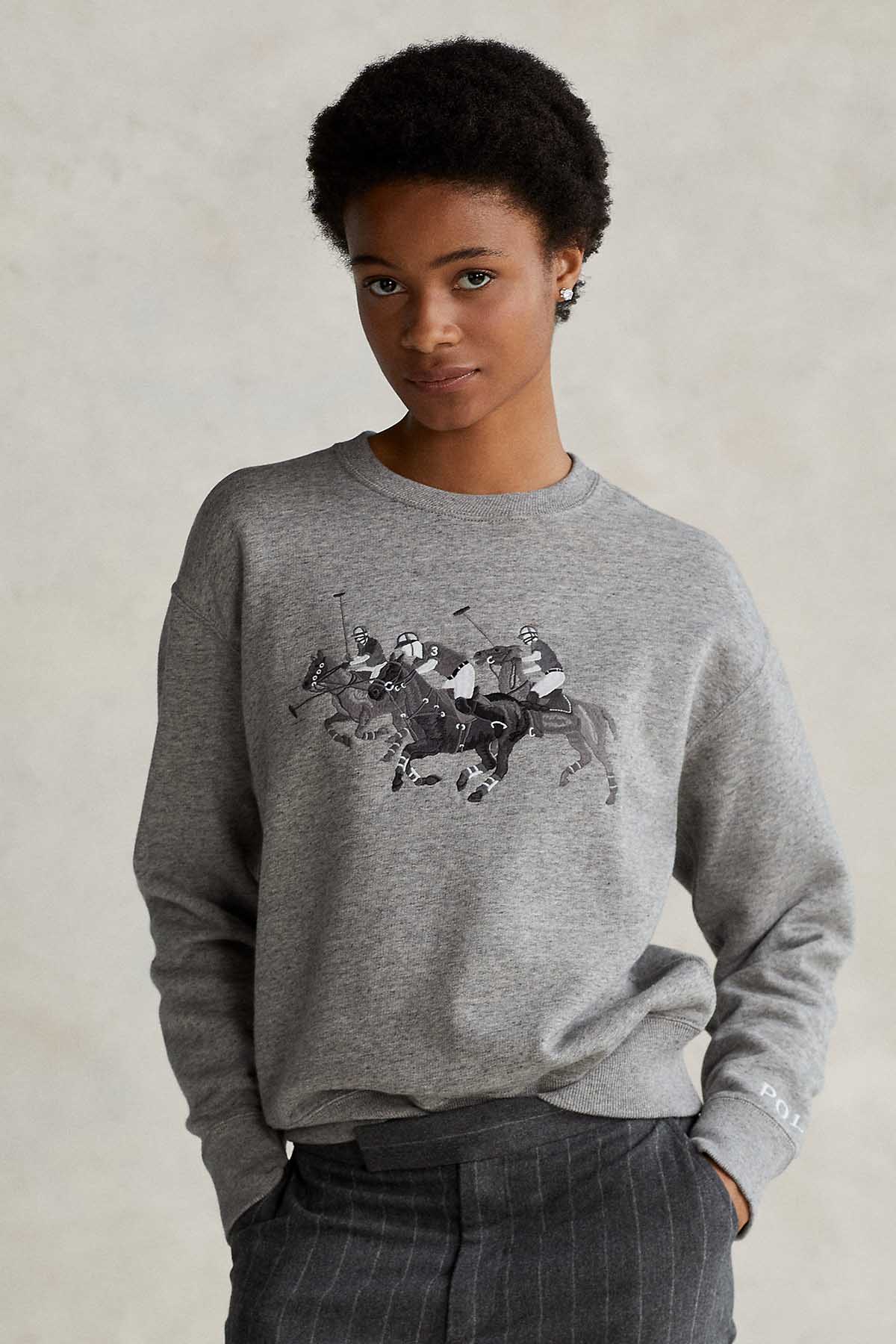 Polo Ralph Lauren Düşük Omuz Triple Pony Sweatshirt-Libas Trendy Fashion Store