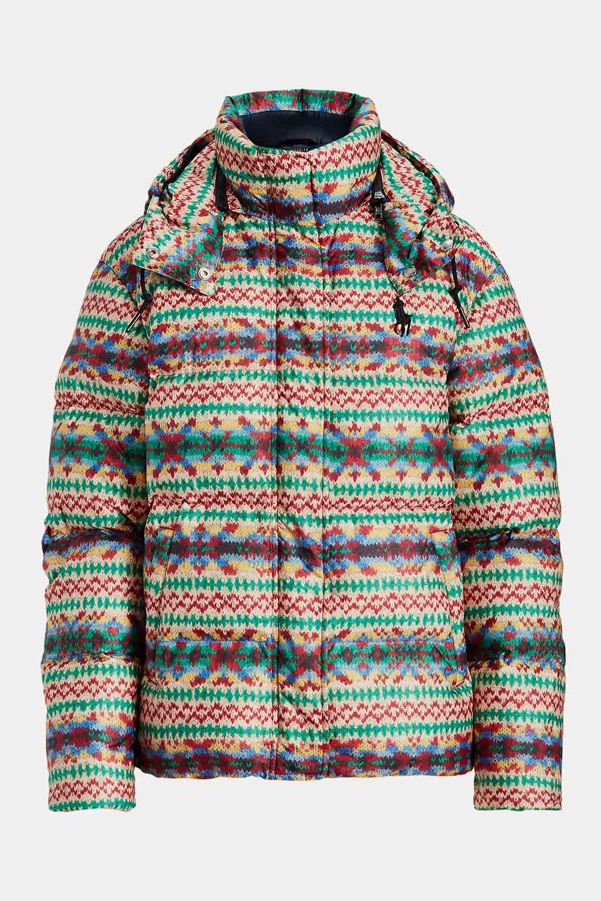 Polo Ralph Lauren Etnik Desenli Puffer Mont-Libas Trendy Fashion Store