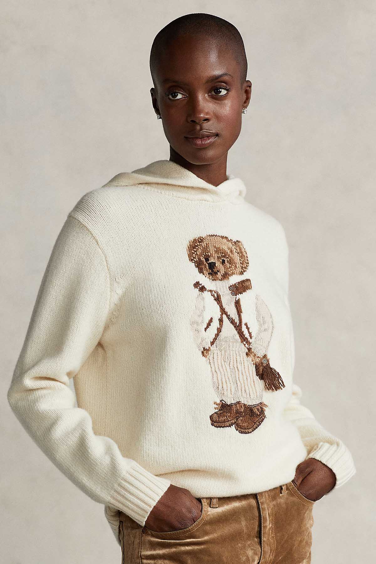 Polo Ralph Lauren Polo Bear Kapüşonlu Kaşmirli Yün Triko-Libas Trendy Fashion Store