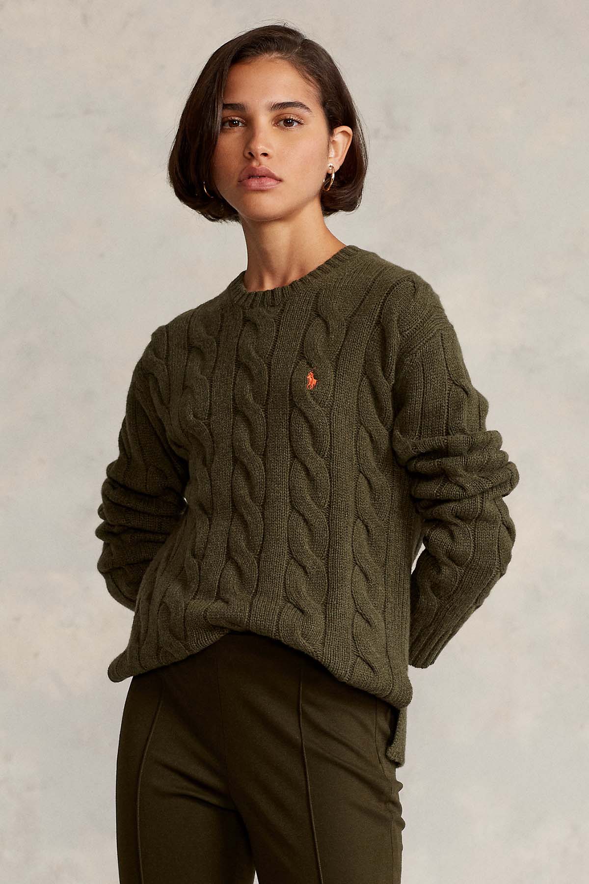 Polo Ralph Lauren Kaşmirli Saç Örgü Triko-Libas Trendy Fashion Store