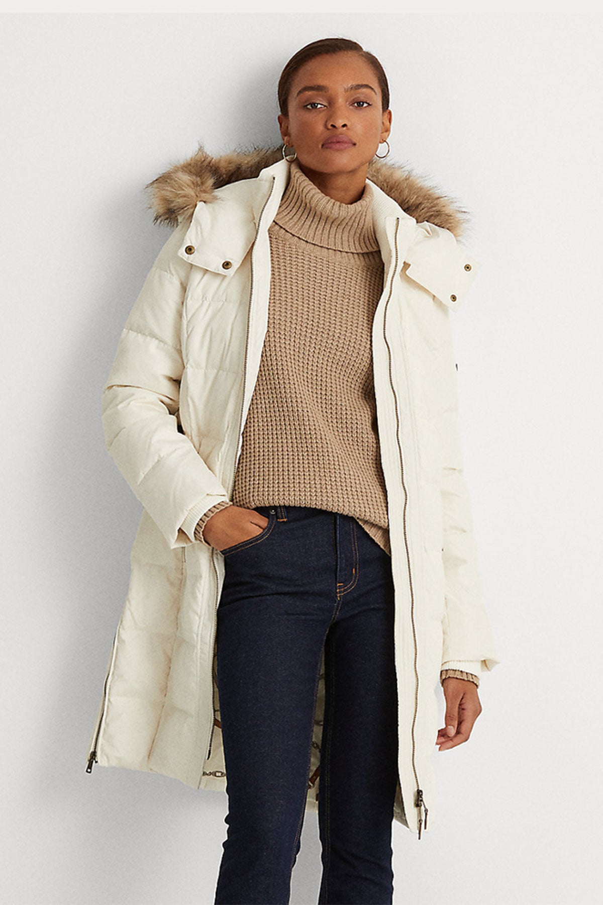 Polo Ralph Lauren Kürklü Kapüşonlu Kaban-Libas Trendy Fashion Store