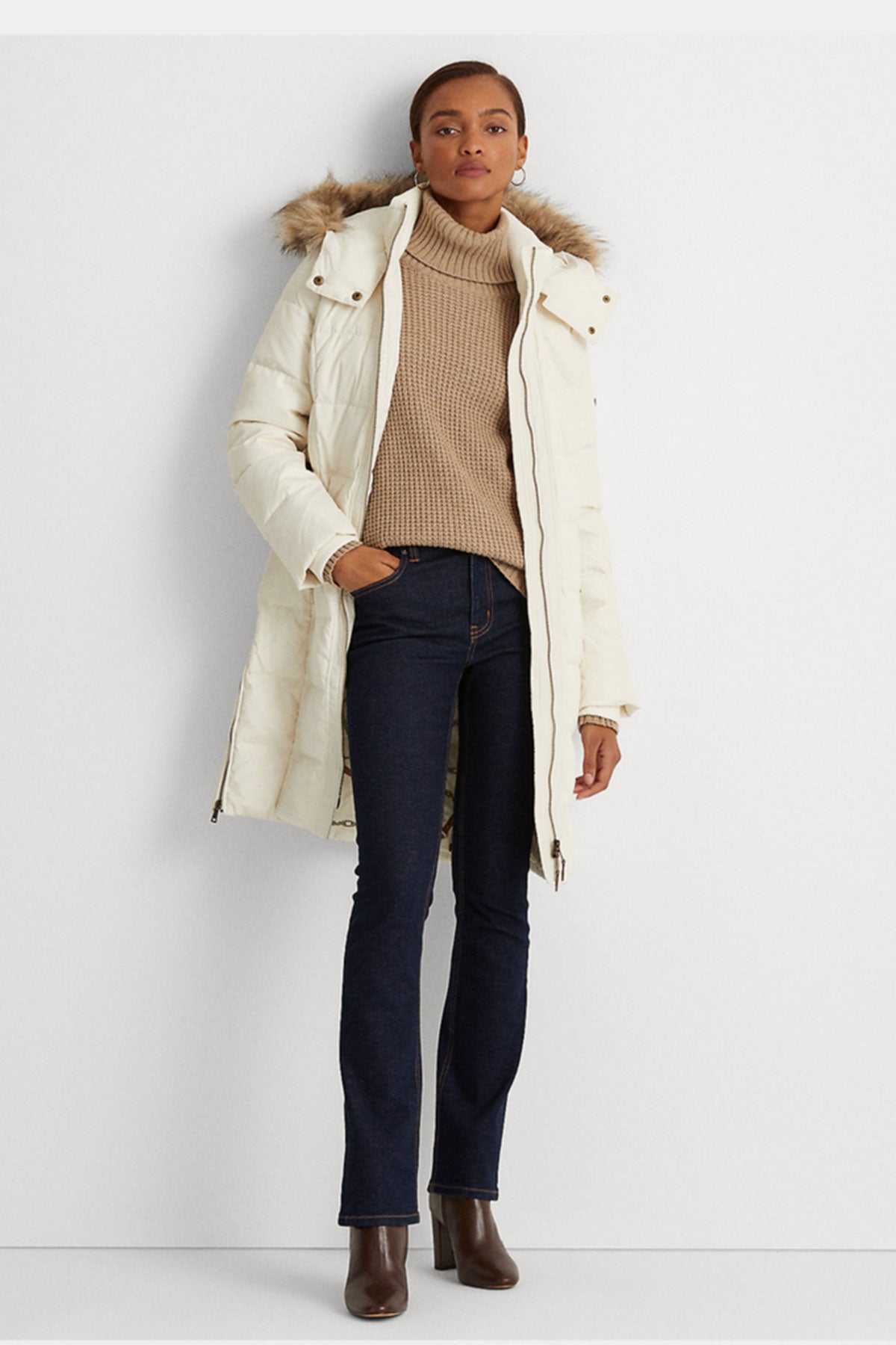 Polo Ralph Lauren Kürklü Kapüşonlu Kaban-Libas Trendy Fashion Store