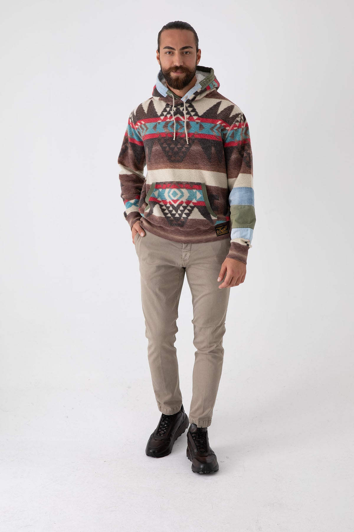 Polo Ralph Lauren Etnik Desenli İçi Polarlı Sweatshirt-Libas Trendy Fashion Store