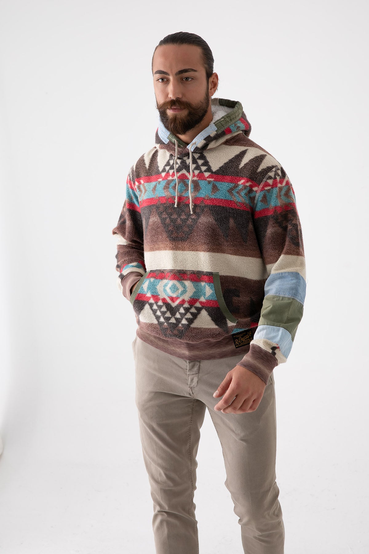 Polo Ralph Lauren Etnik Desenli İçi Polarlı Sweatshirt-Libas Trendy Fashion Store