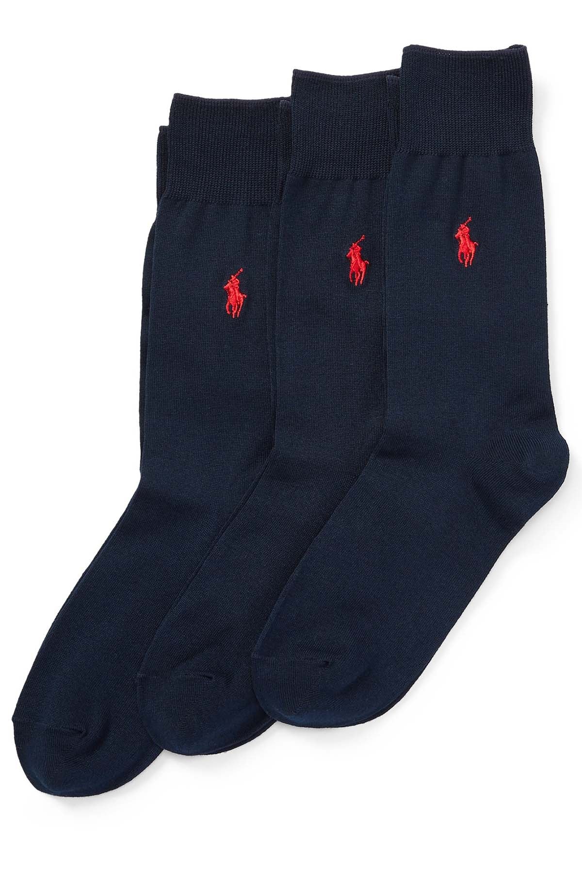 Polo Ralph Lauren İskoç İpliği 3'lü Paket Çorap-Libas Trendy Fashion Store