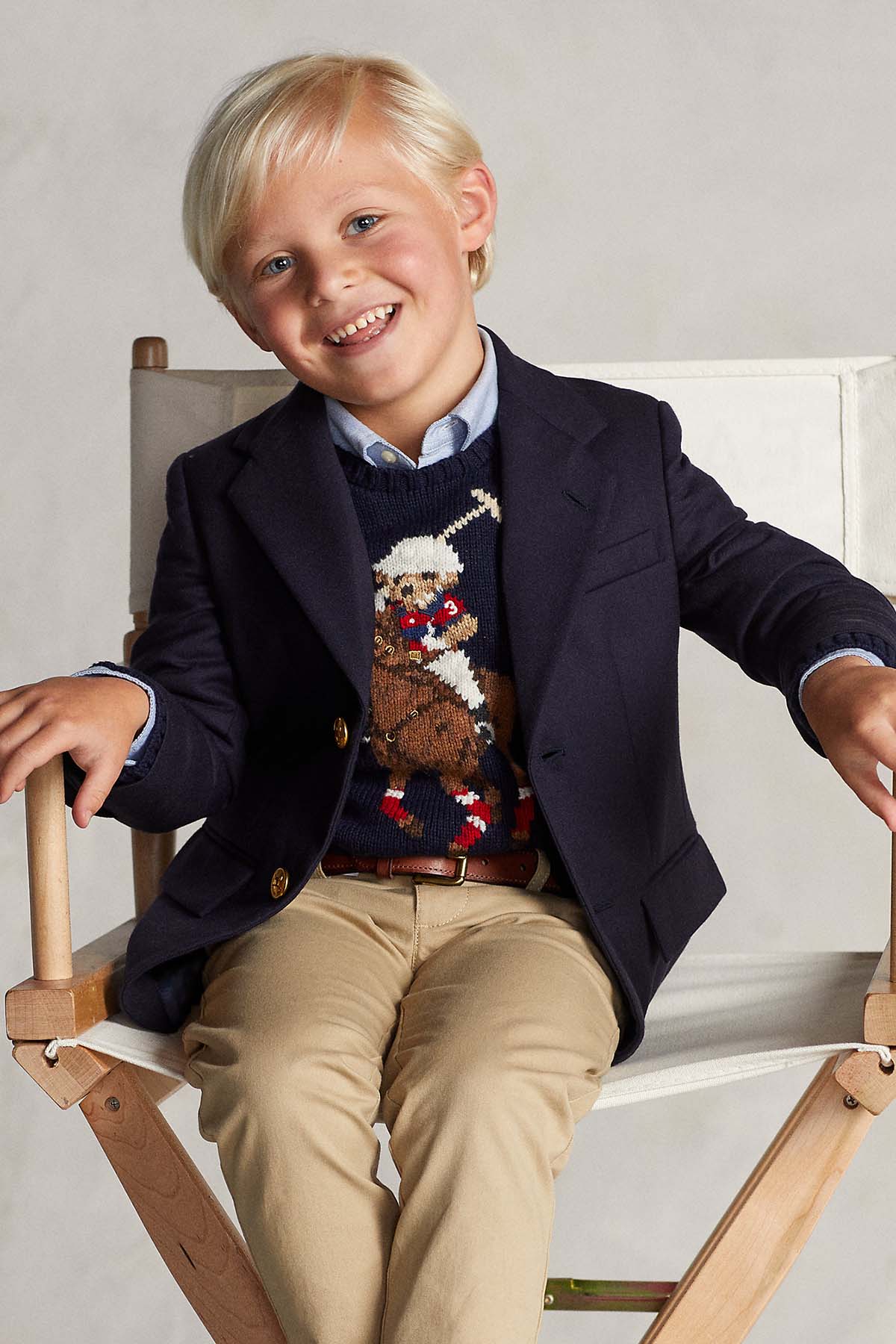 Polo Ralph Lauren Kids 2-4 Yaş Erkek Çocuk Polo Bear Örgü Triko-Libas Trendy Fashion Store