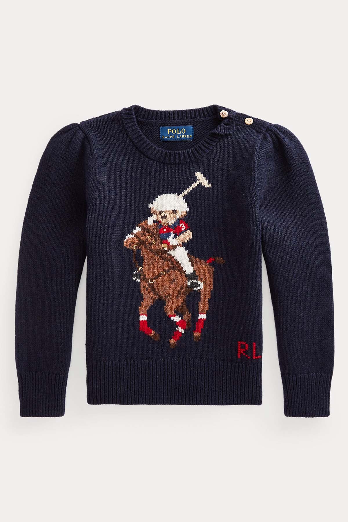 Polo Ralph Lauren Kids 4 Yaş Kız Çocuk Polo Bear Örgü Triko-Libas Trendy Fashion Store