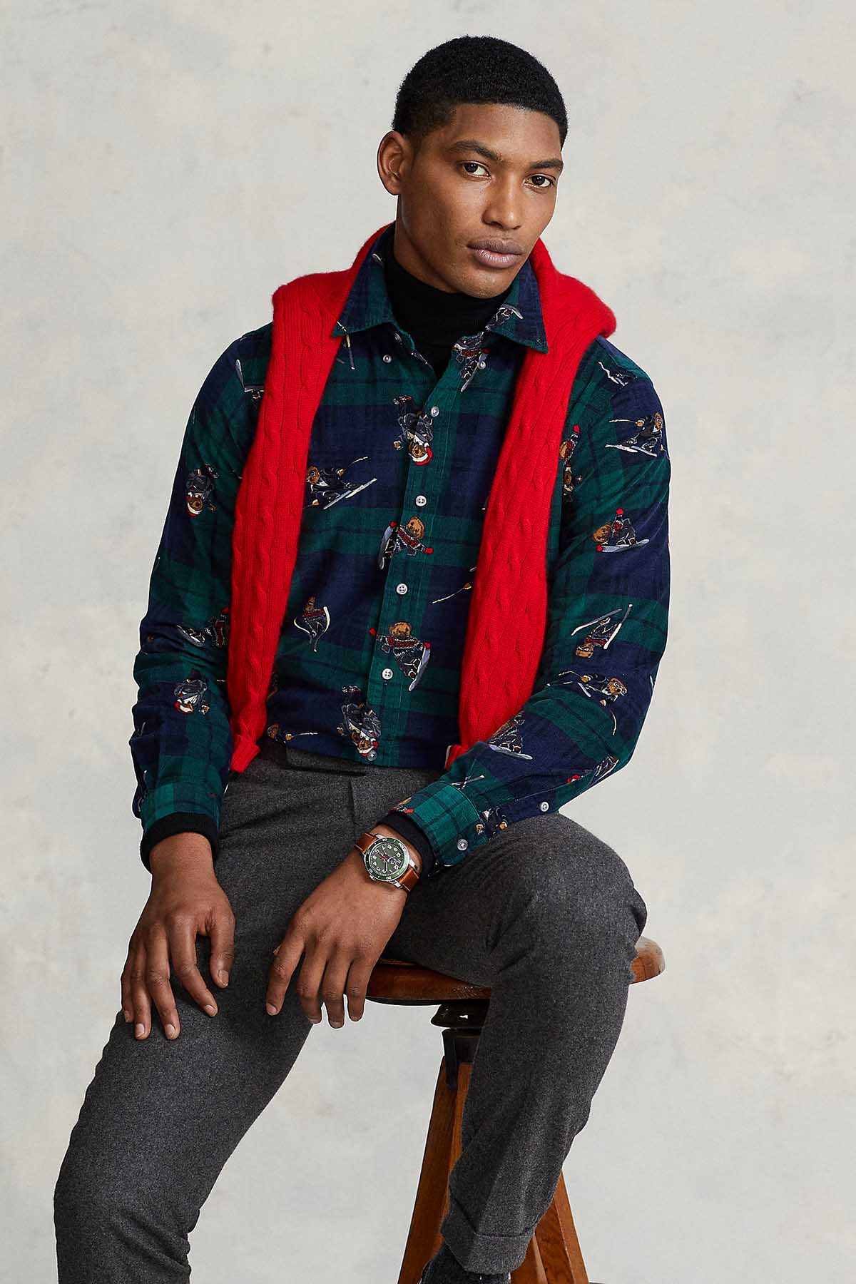 Polo Ralph Lauren Ekoseli Polo Bear Gömlek-Libas Trendy Fashion Store