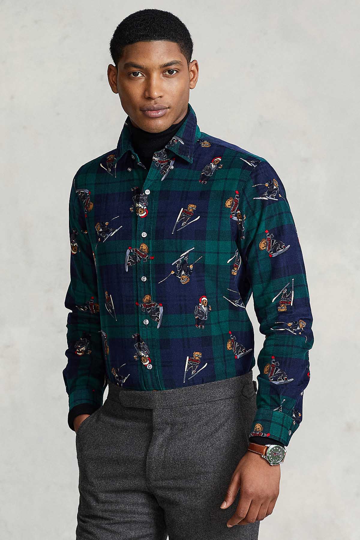 Polo Ralph Lauren Ekoseli Polo Bear Gömlek-Libas Trendy Fashion Store