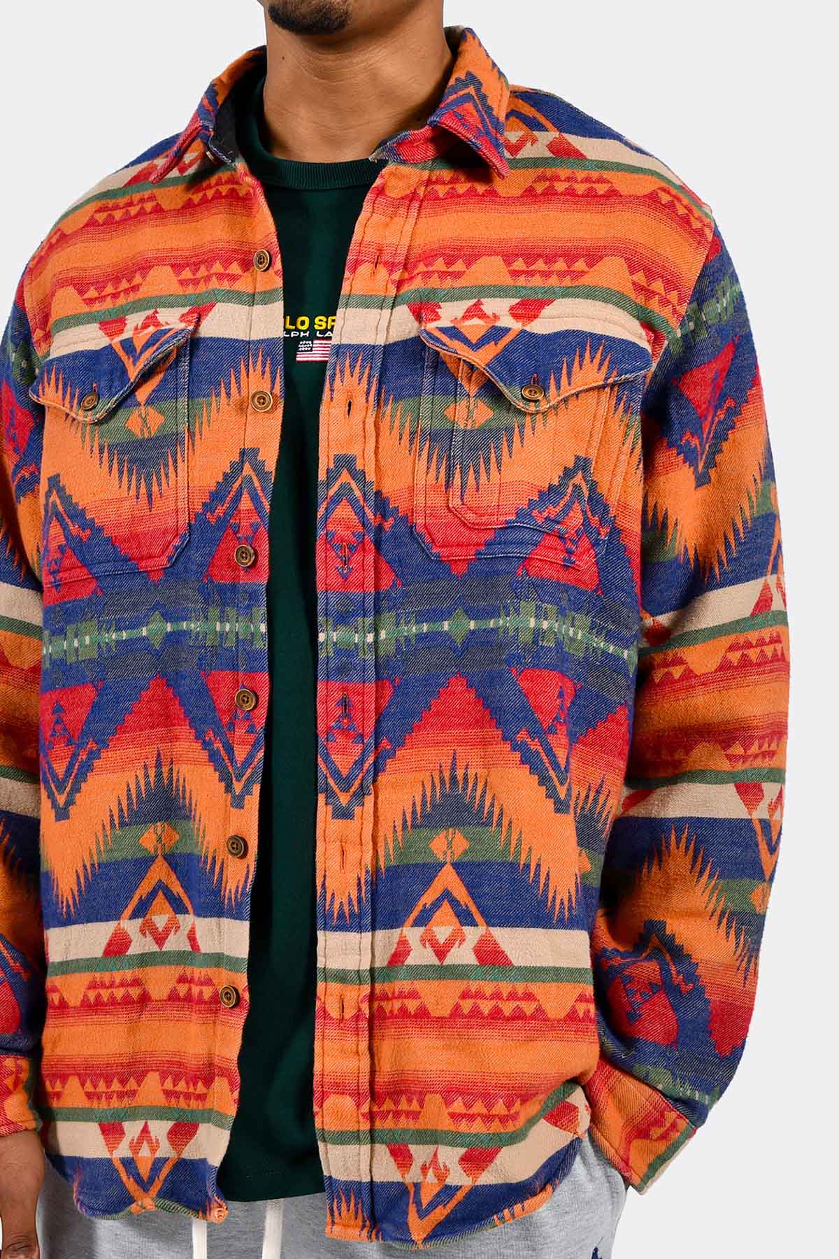 Polo Ralph Lauren Etnik Desenli Over Gömlek-Libas Trendy Fashion Store