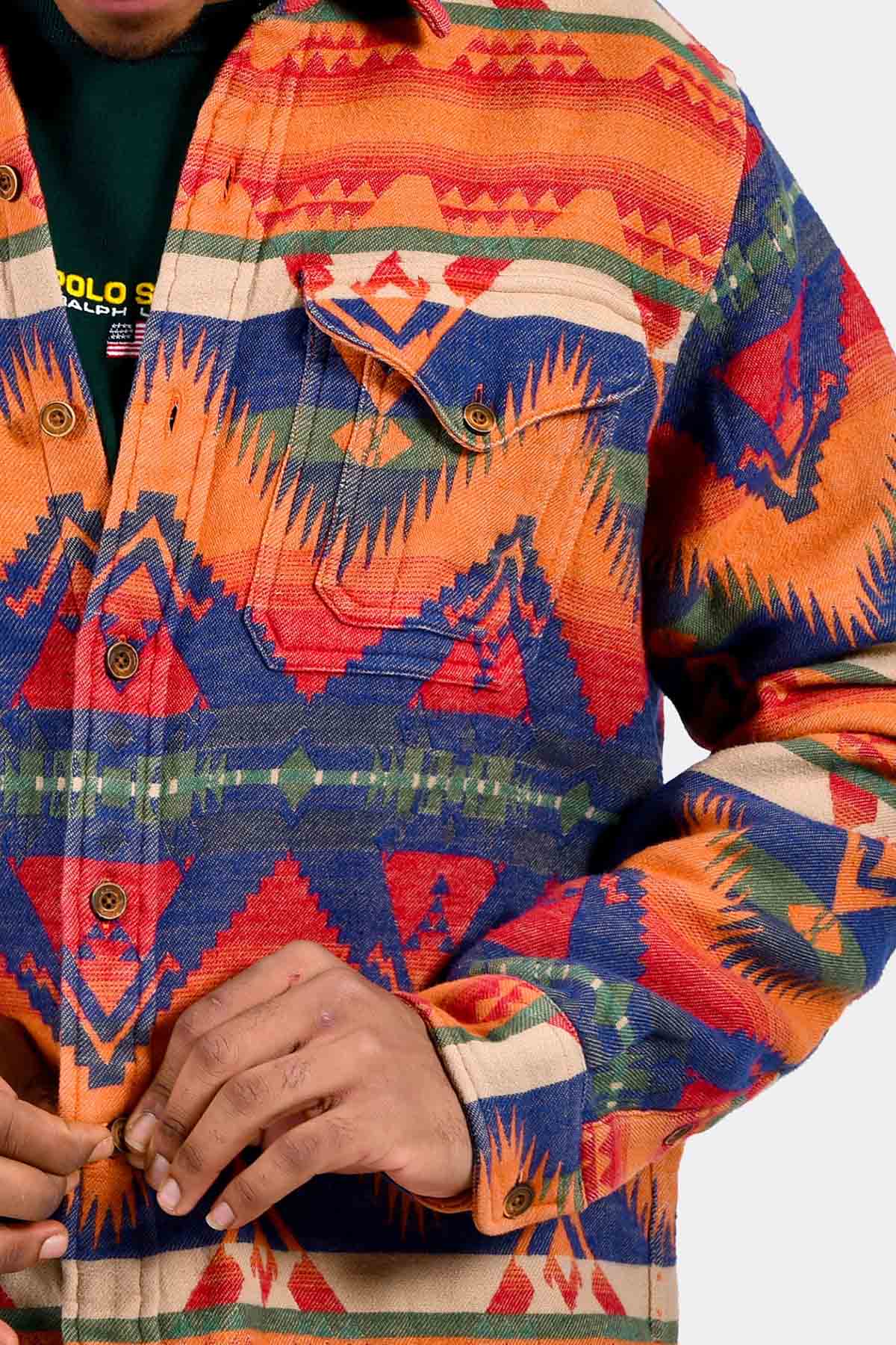 Polo Ralph Lauren Etnik Desenli Over Gömlek-Libas Trendy Fashion Store