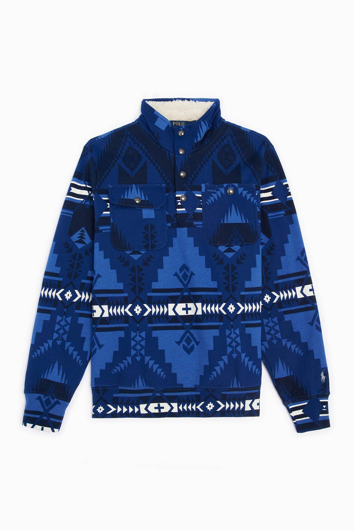 Polo Ralph Lauren Dik Yaka Düğmeli Yaka Desenli Sweatshirt-Libas Trendy Fashion Store