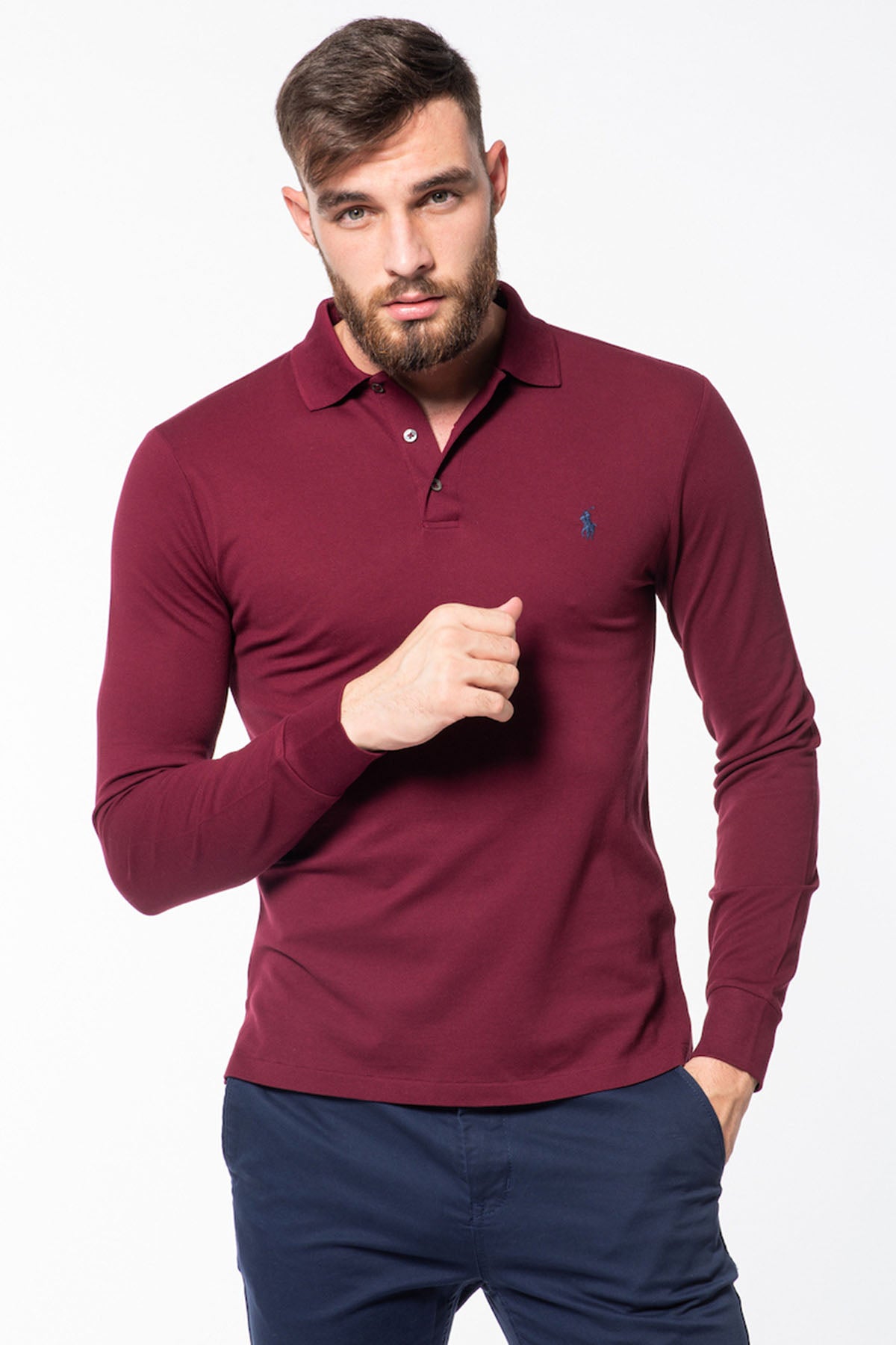 Polo Ralph Lauren Slim Fit Stretch Mesh Polo Yaka Triko-Libas Trendy Fashion Store