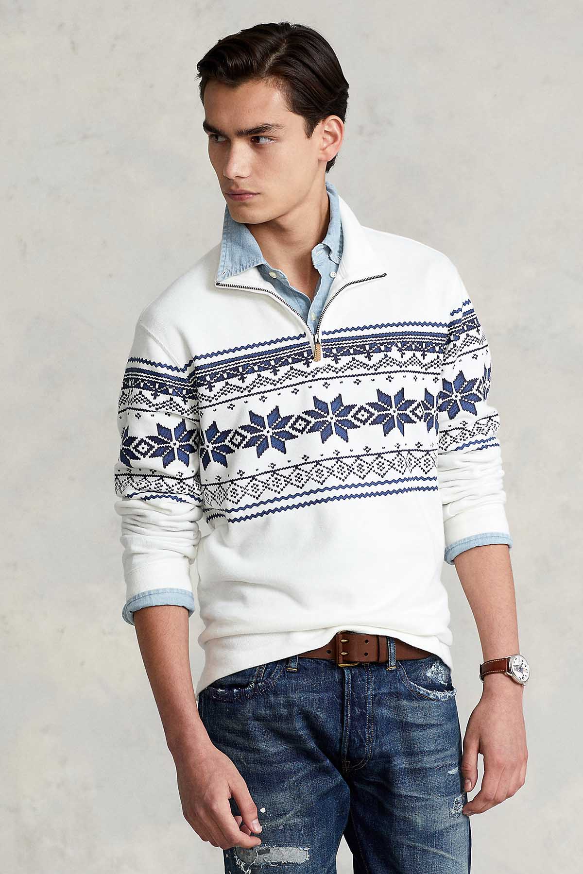 Polo Ralph Lauren Dik Yaka Yarım Fermuarlı Sweatshirt-Libas Trendy Fashion Store