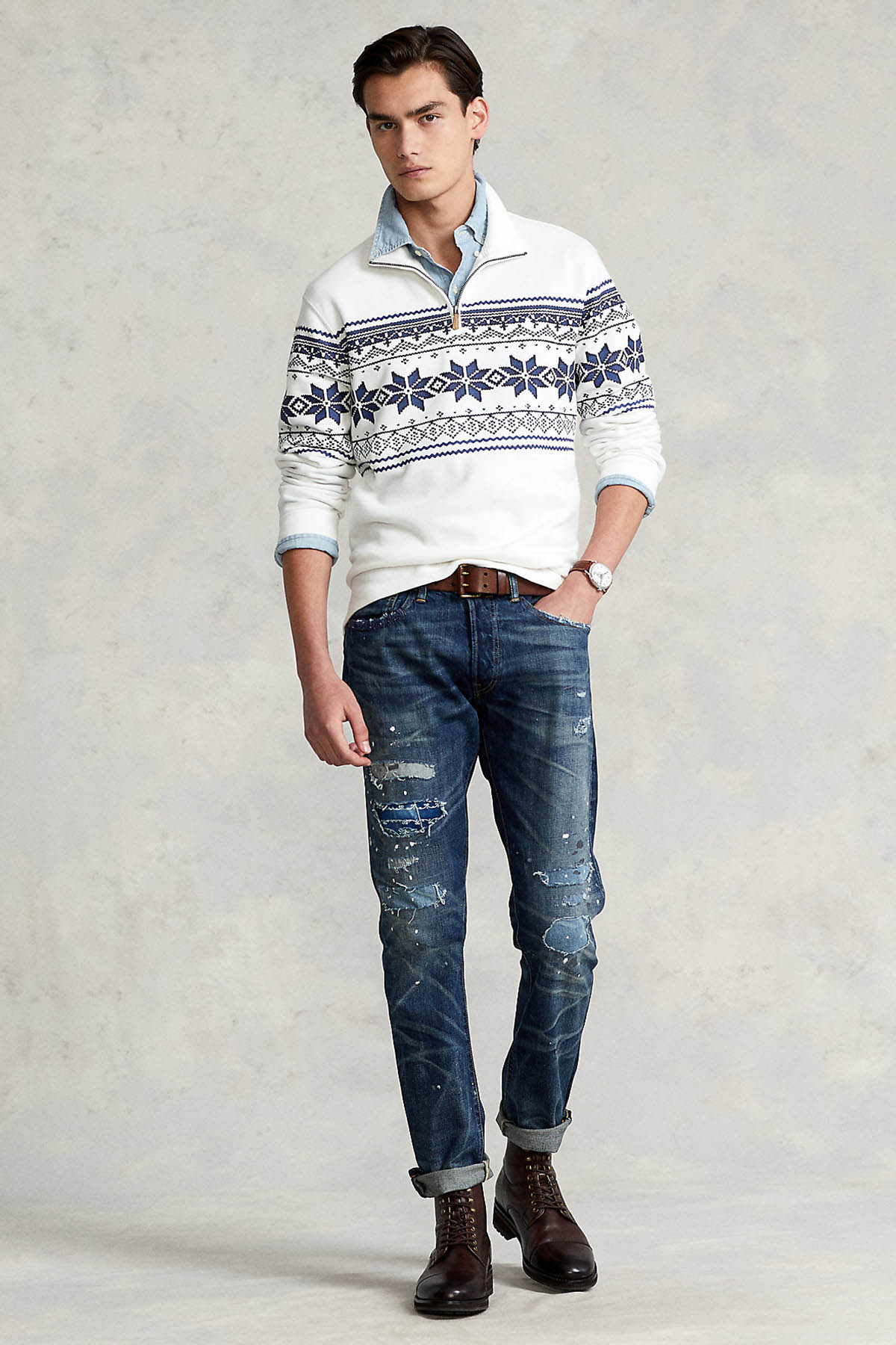 Polo Ralph Lauren Dik Yaka Yarım Fermuarlı Sweatshirt-Libas Trendy Fashion Store