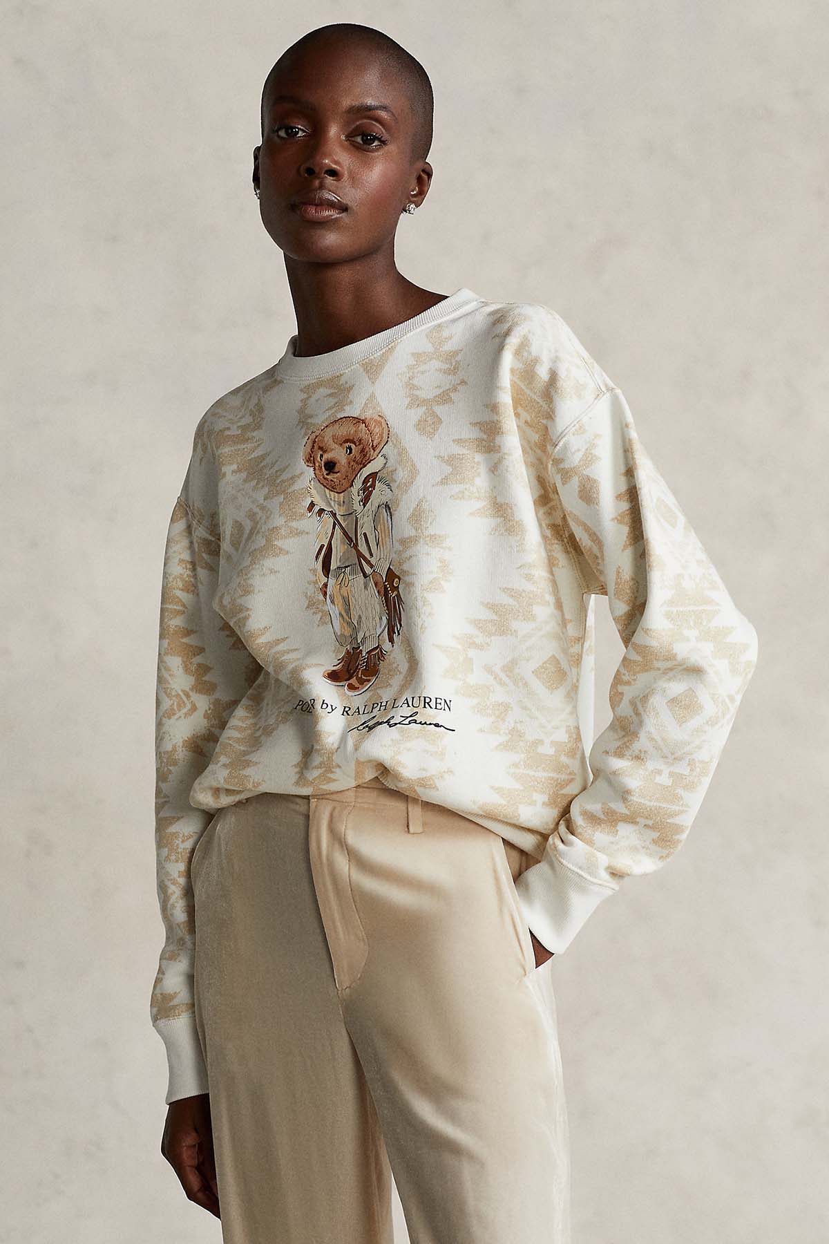 Polo Ralph Lauren Etnik Desenli Polo Bear Sweatshirt-Libas Trendy Fashion Store