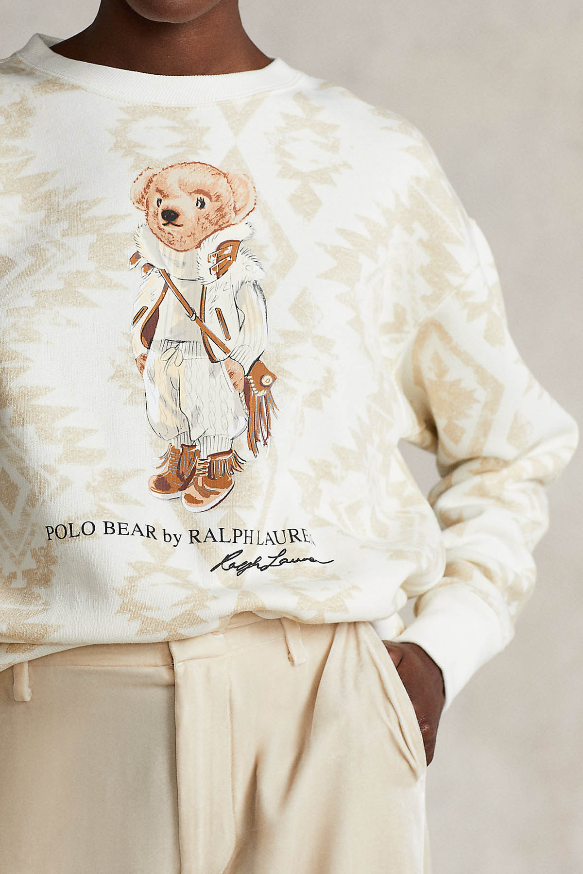 Polo Ralph Lauren Etnik Desenli Polo Bear Sweatshirt-Libas Trendy Fashion Store