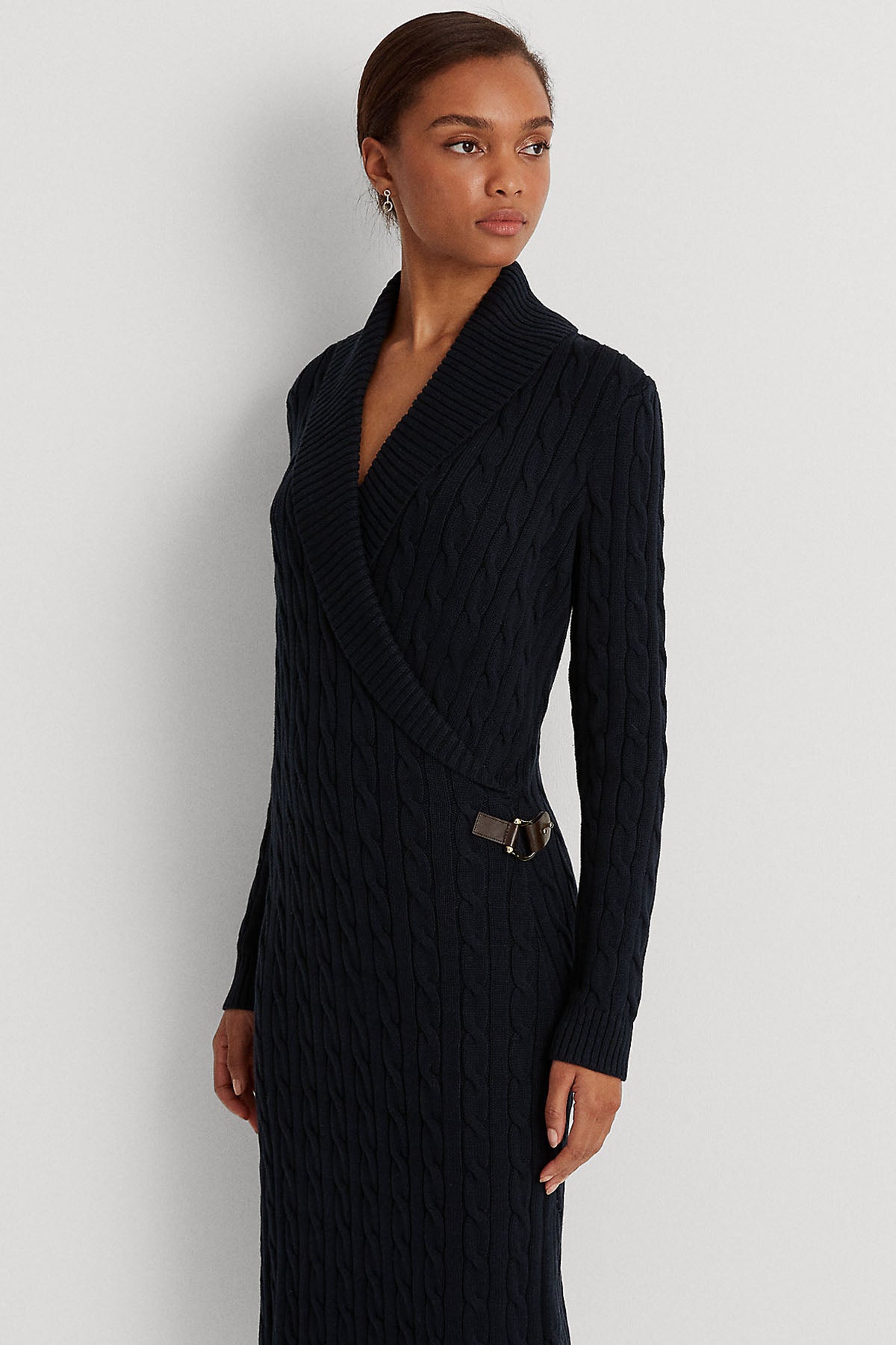 Polo Ralph Lauren Saç Örgü Şal Yaka Triko Elbise-Libas Trendy Fashion Store