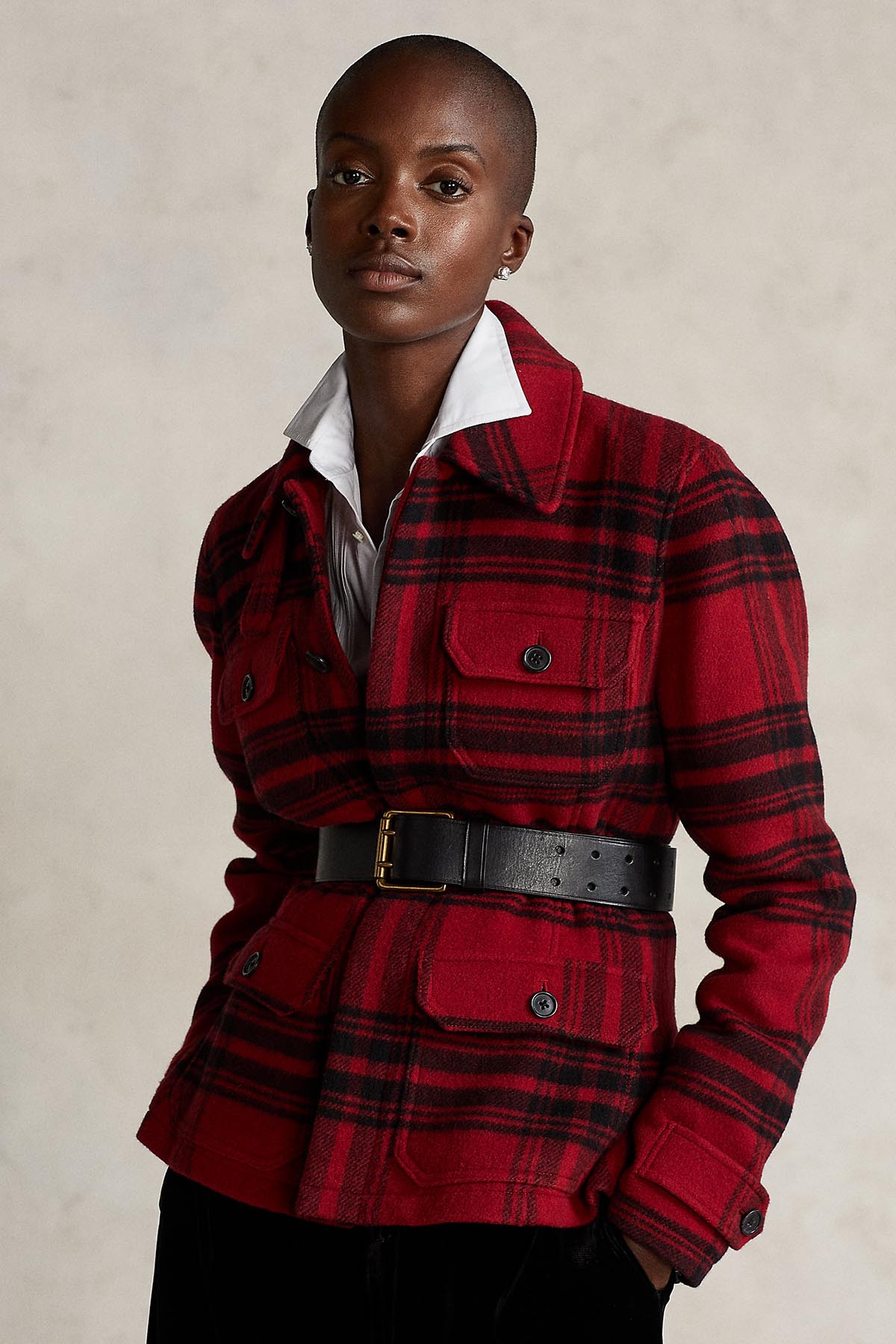 Polo Ralph Lauren Cep Detaylı Ekose Yün Ceket-Libas Trendy Fashion Store