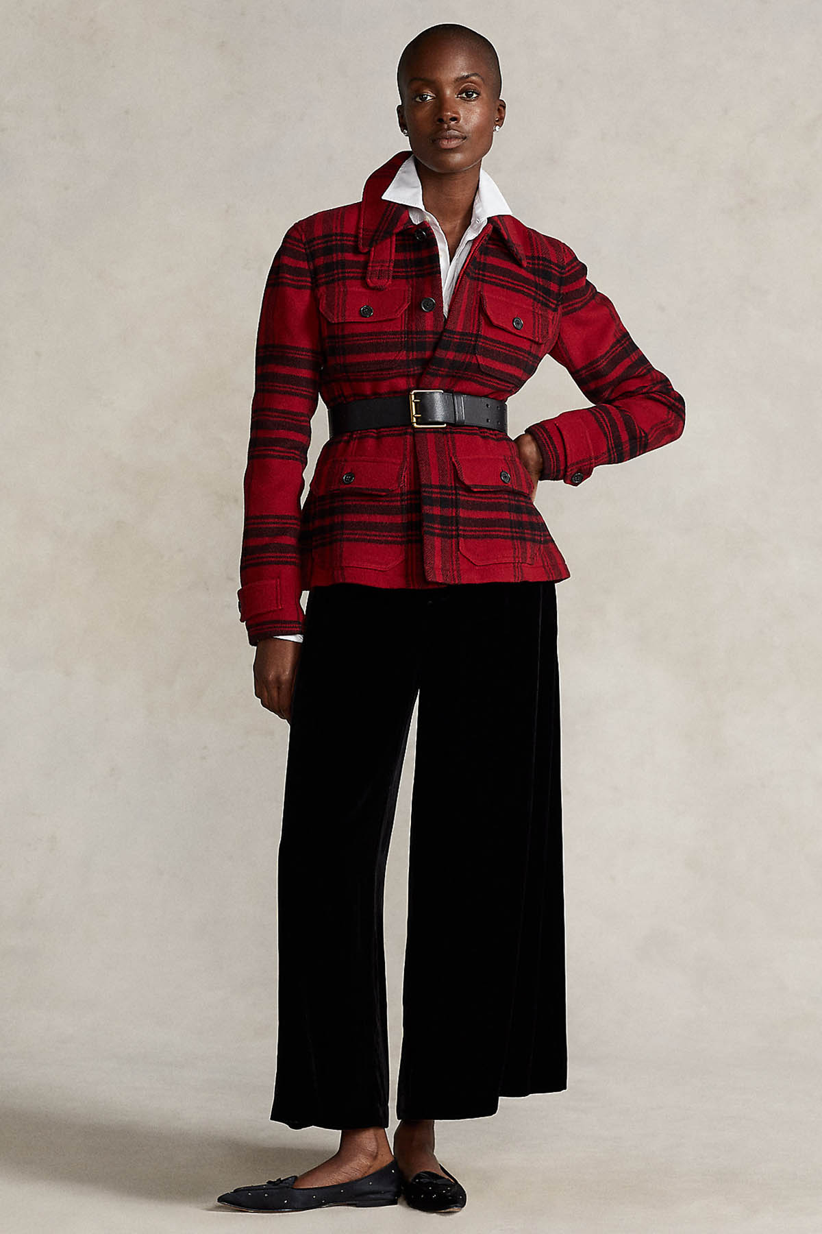 Polo Ralph Lauren Cep Detaylı Ekose Yün Ceket-Libas Trendy Fashion Store