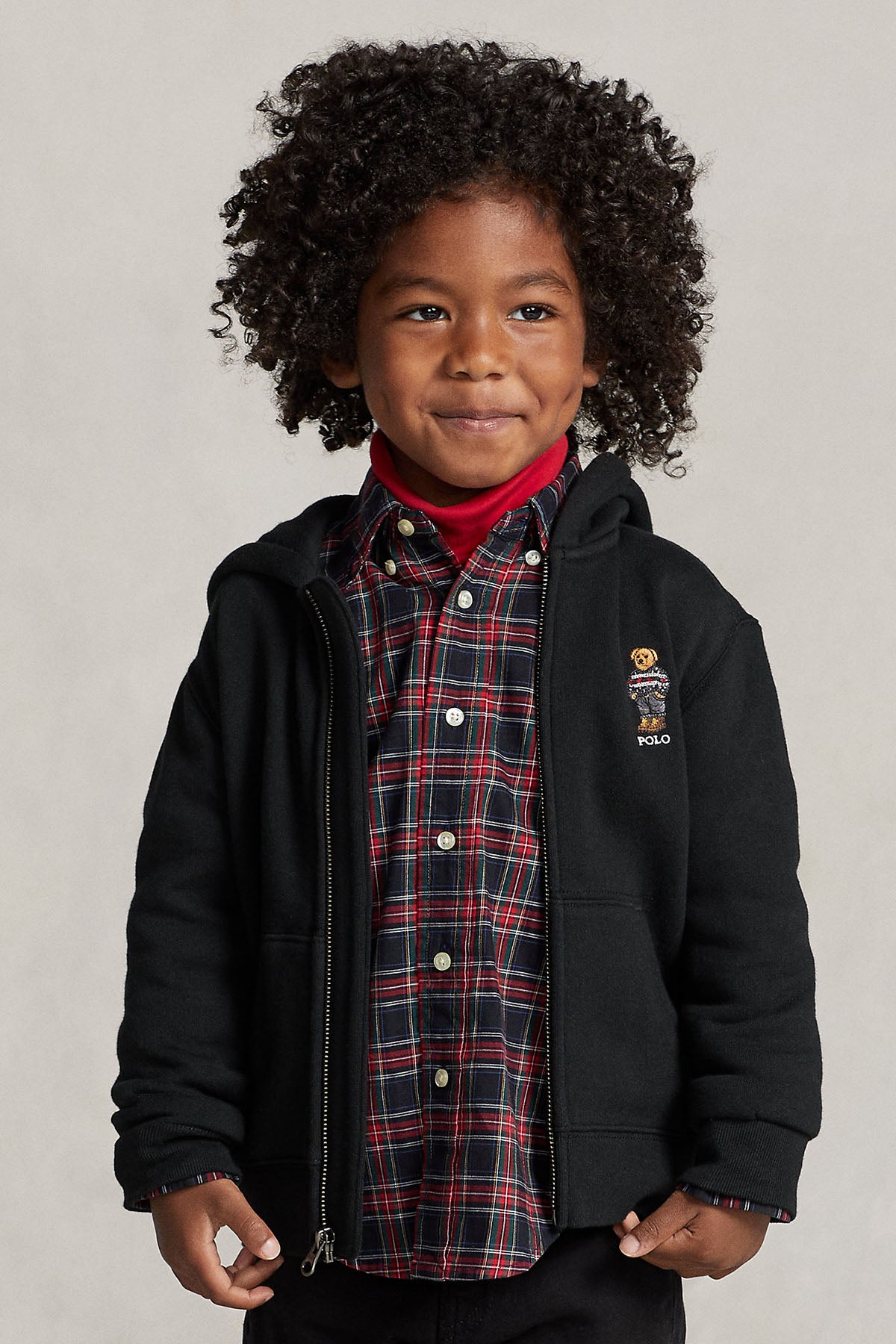 Polo Ralph Lauren Kids 5-7 Yaş Erkek Çocuk Polo Bear Sweatshirt Ceket-Libas Trendy Fashion Store