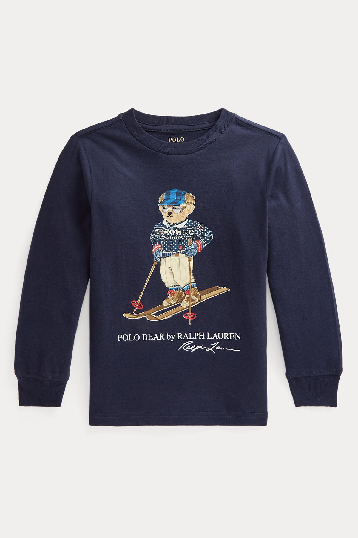 Polo Ralph Lauren Kids 2-4 Yaş Erkek Çocuk Kayak Temalı Polo Bear T-shirt-Libas Trendy Fashion Store