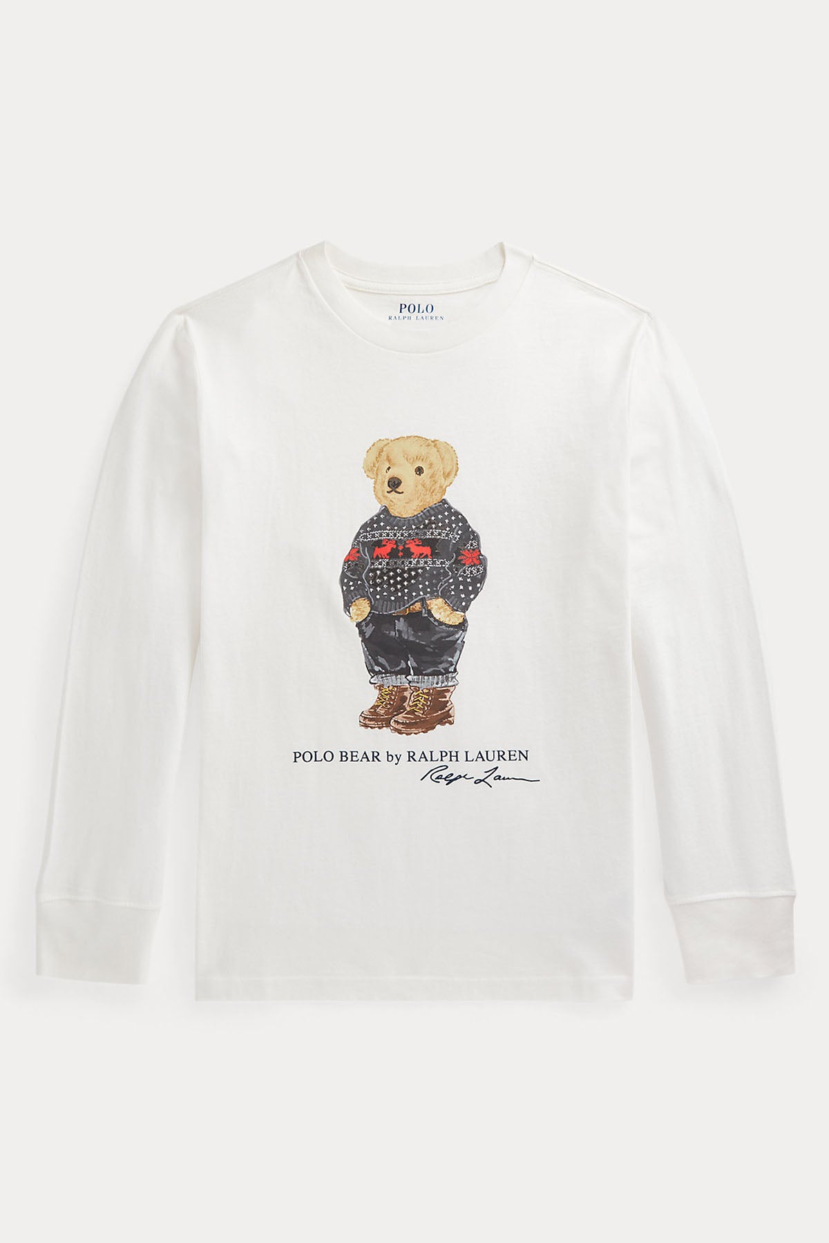 Polo Ralph Lauren Kids S-L Beden Erkek Çocuk Polo Bear Uzun Kollu T-shirt-Libas Trendy Fashion Store