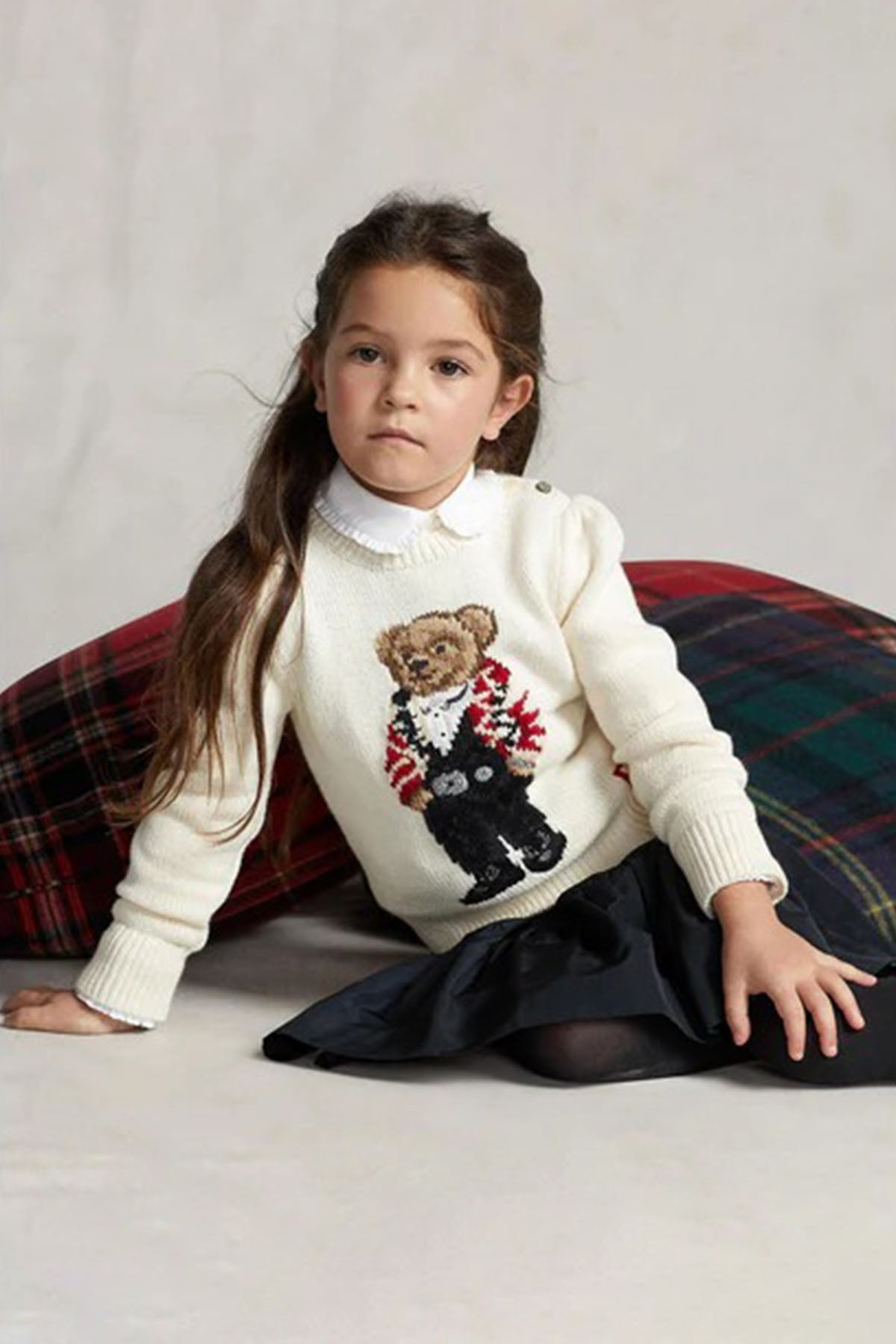 Polo Ralph Lauren Kids 6 Yaş Kız Çocuk Örgü Polo Bear Triko-Libas Trendy Fashion Store