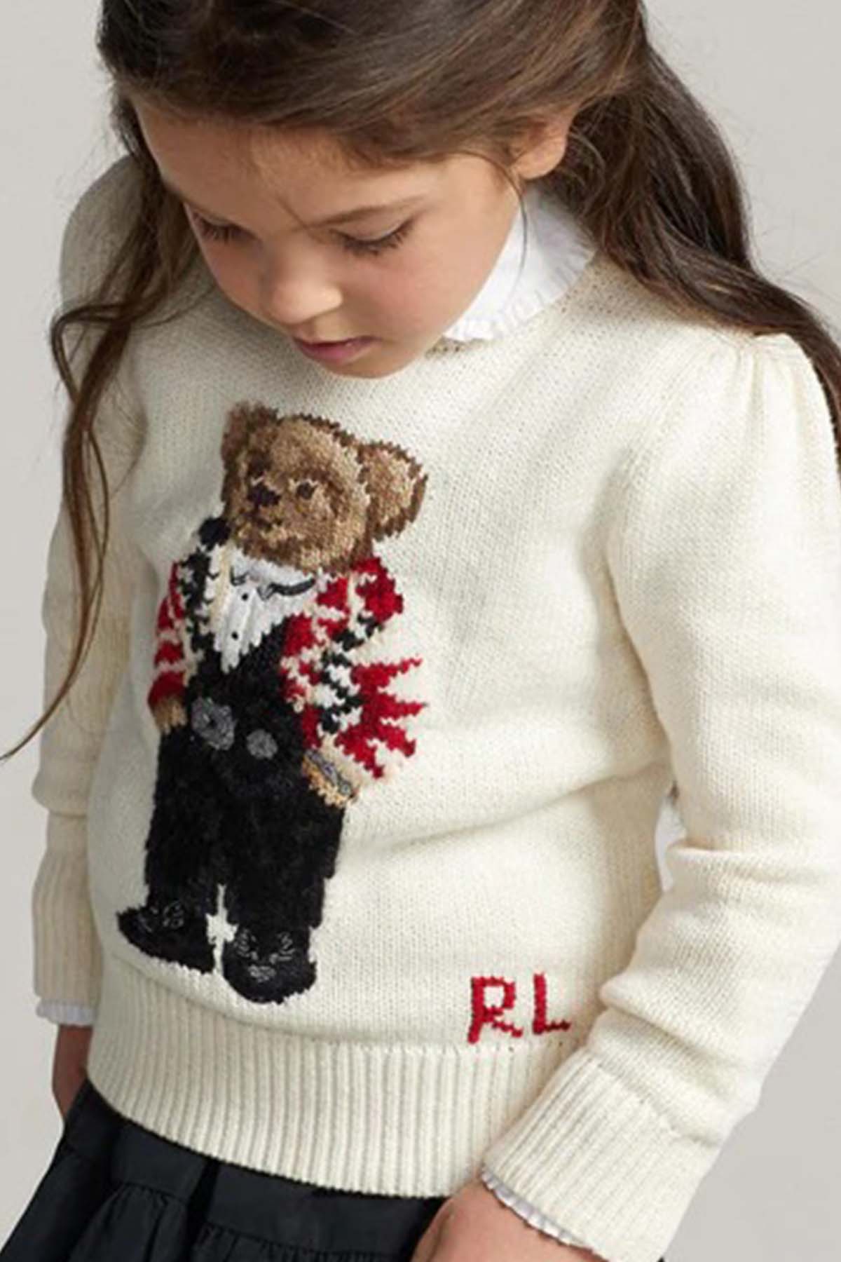 Polo Ralph Lauren Kids 6 Yaş Kız Çocuk Örgü Polo Bear Triko-Libas Trendy Fashion Store