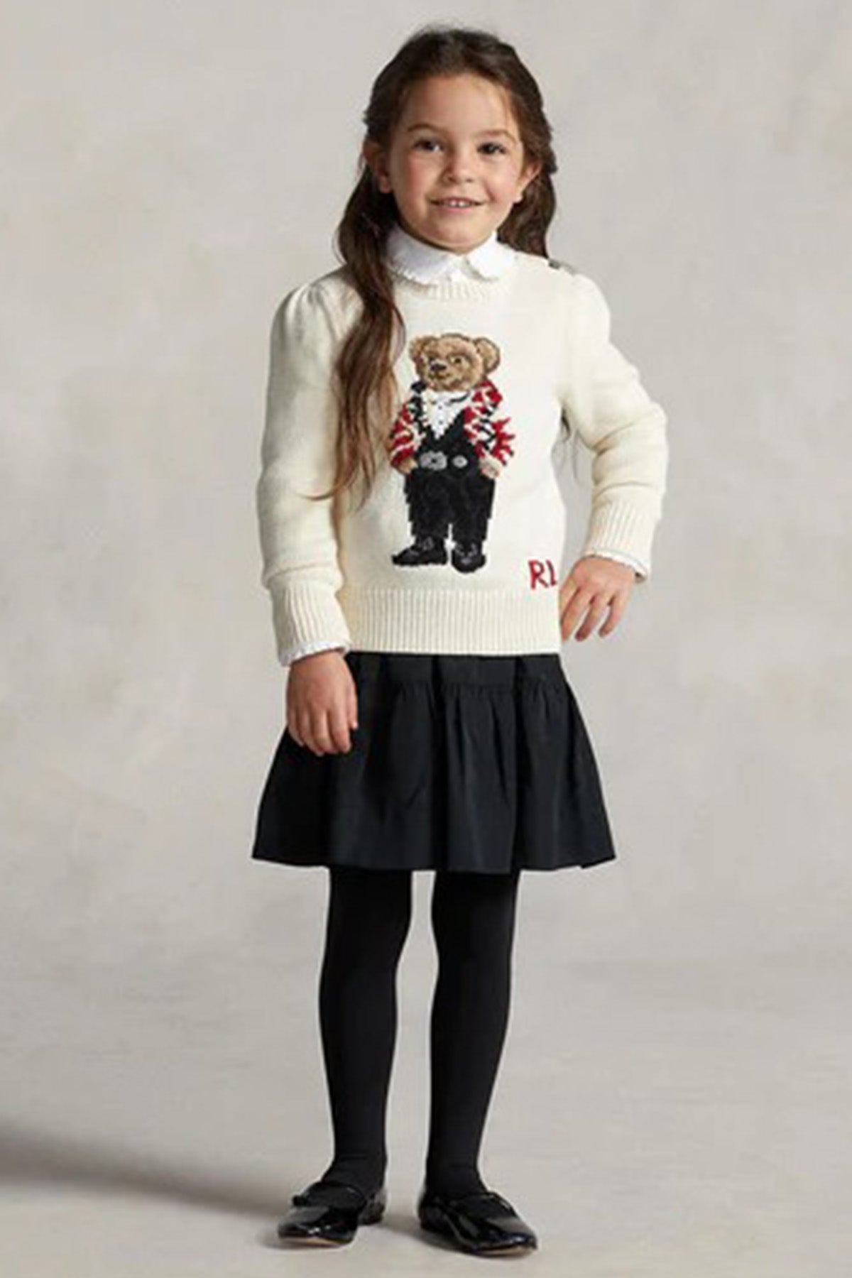 Polo Ralph Lauren Kids 6 Yaş Kız Çocuk Örgü Polo Bear Triko-Libas Trendy Fashion Store