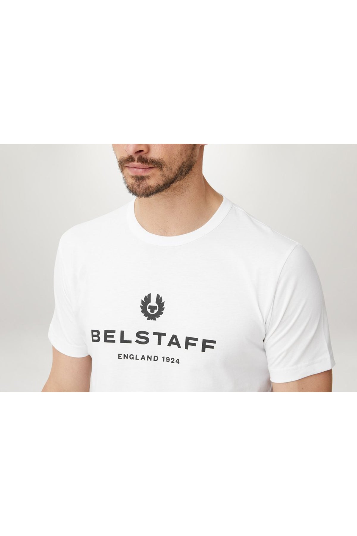Belstaff 1924 Yuvarlak Yaka Logolu T-shirt-Libas Trendy Fashion Store