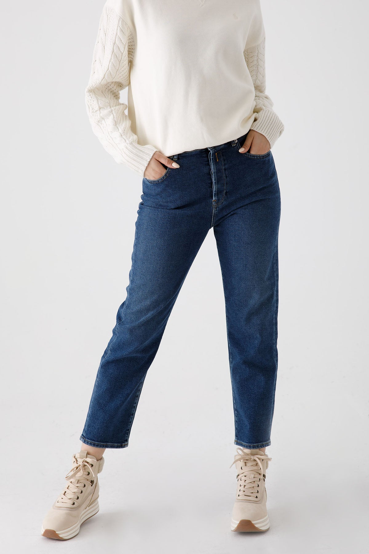 Replay Yüksek Bel Tyna Mom Fit Jeans-Libas Trendy Fashion Store