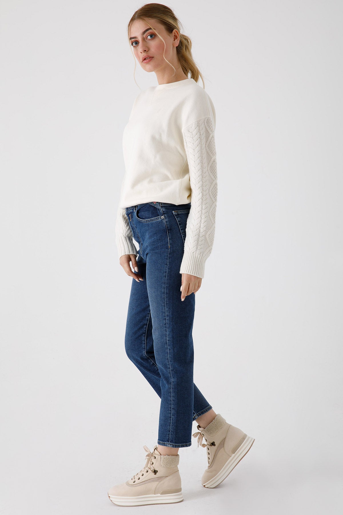 Replay Yüksek Bel Tyna Mom Fit Jeans-Libas Trendy Fashion Store