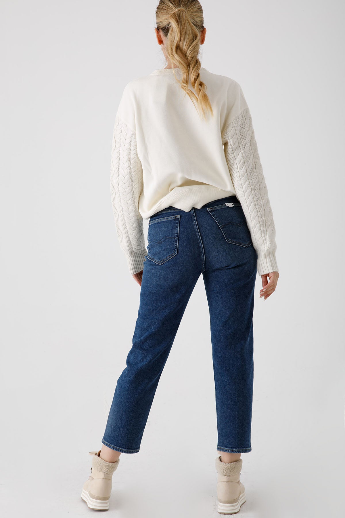 Replay Yüksek Bel Tyna Mom Fit Jeans-Libas Trendy Fashion Store
