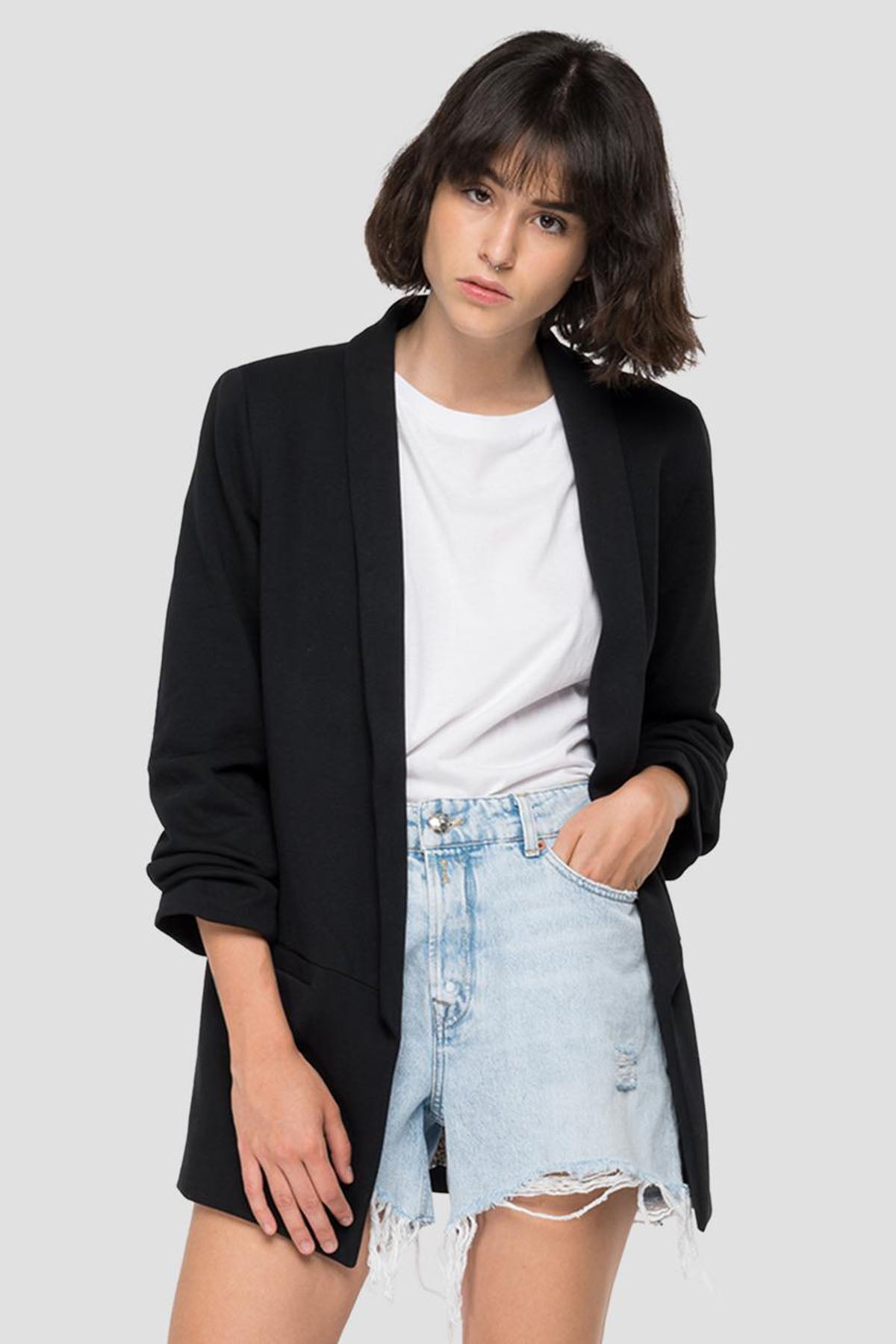 Replay Şal Yaka Uzun Ceket-Libas Trendy Fashion Store