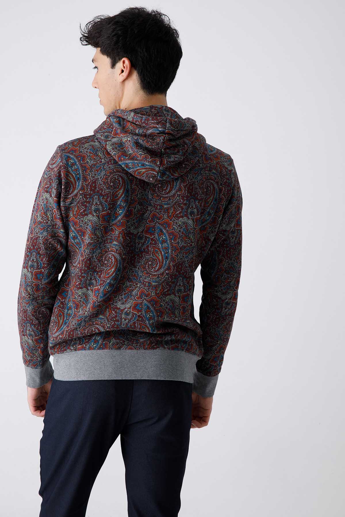 Replay Şal Desenli Kapüşonlu Sweatshirt-Libas Trendy Fashion Store